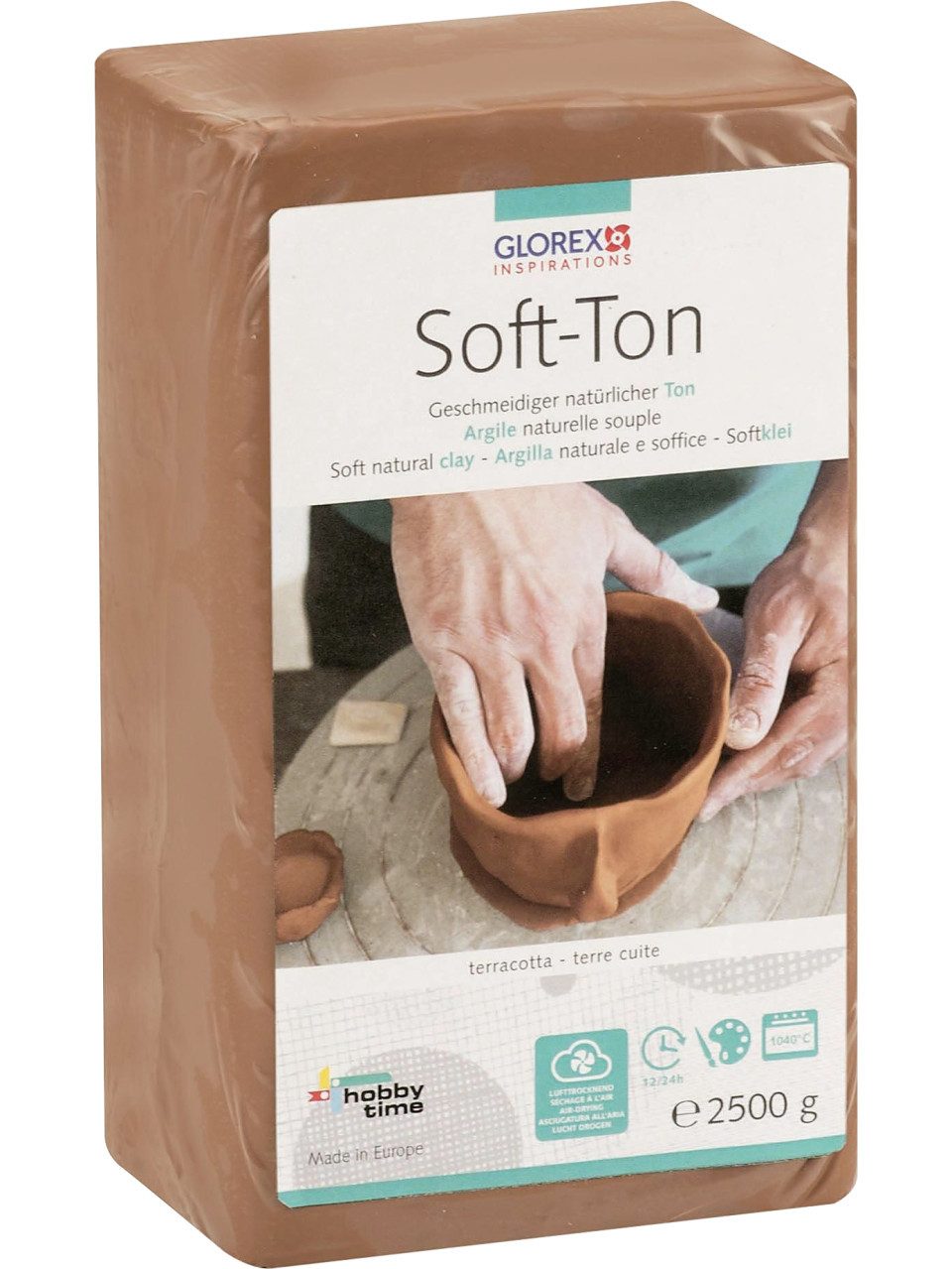 Glorex Bastelnaturmaterial Glorex Soft-Ton terracotta, 2500 g
