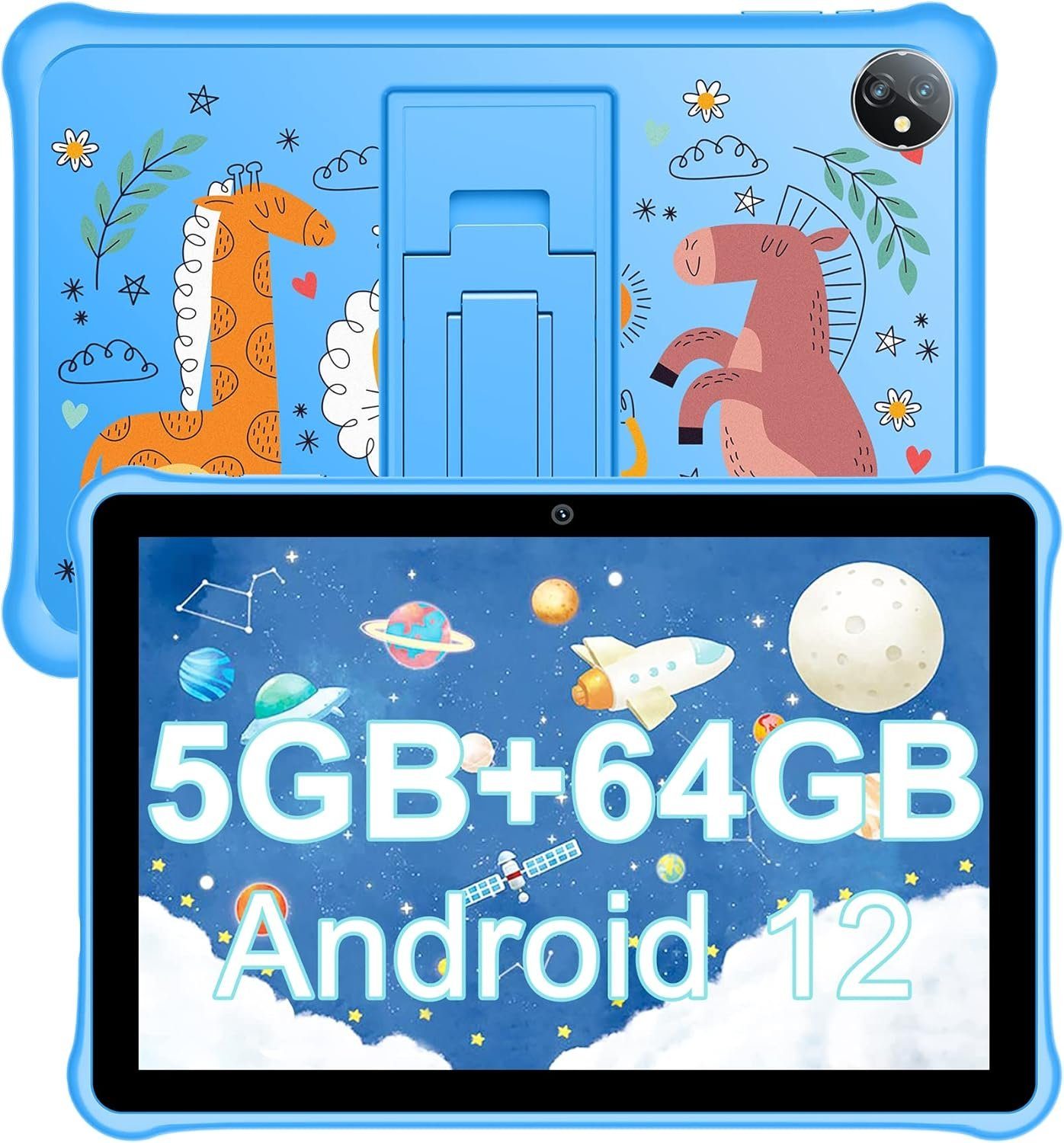 blackview A7 Kinder Bambini 10 Pollici 6580mAh Educazione, Bluetooth/Controllo Tablet (64 GB, Android 12, Kreativer Kinderkosmos: iKids für Spaß und Lernen)