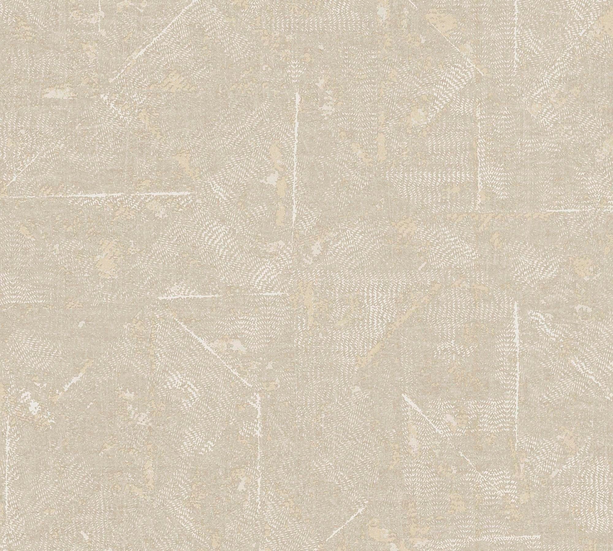 Architects Paper Vliestapete Absolutely Chic, (1 St), Struktur Tapete Design Grafik Vliestapete Metallic perlweiß/hellbeige/beige