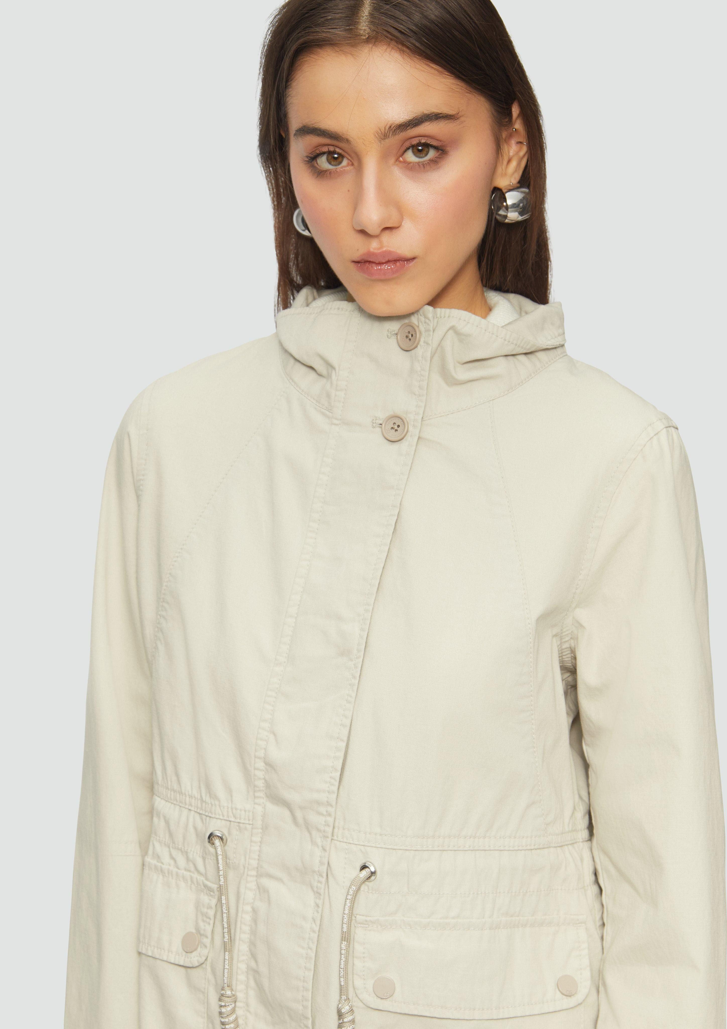 QS Outdoorjacke Baumwolljacke mit Tunnelzug in günstig online kaufen