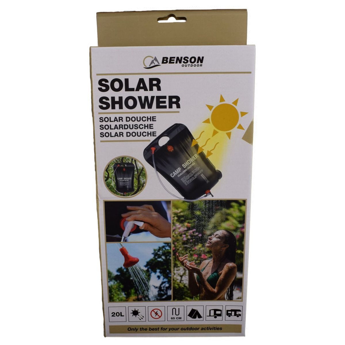 BENSON Regner Solardusche Camping 20L aus Kunststoff, Solardusche