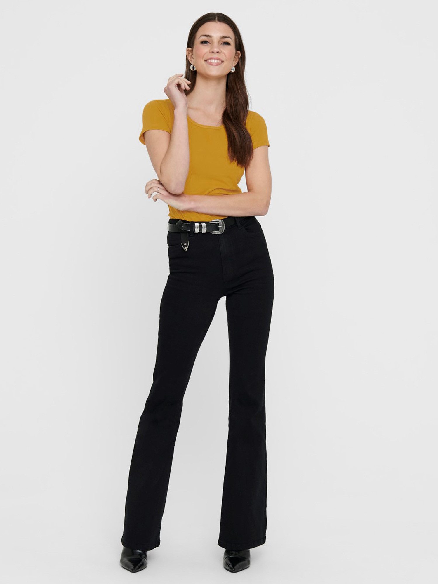 ONLY T-Shirt ONLLIVE LOVE NEW (3-tlg., 3er Pack) Figur betont, elastische Baumwollqualität