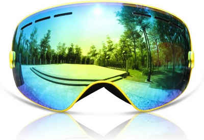 OKA Skibrille Skibrille Snowboard Brille UV-Schutz Anti Fog Ski Goggles für Schnee, für Brillenträger Herren Damen Erwachsene Jugendliche