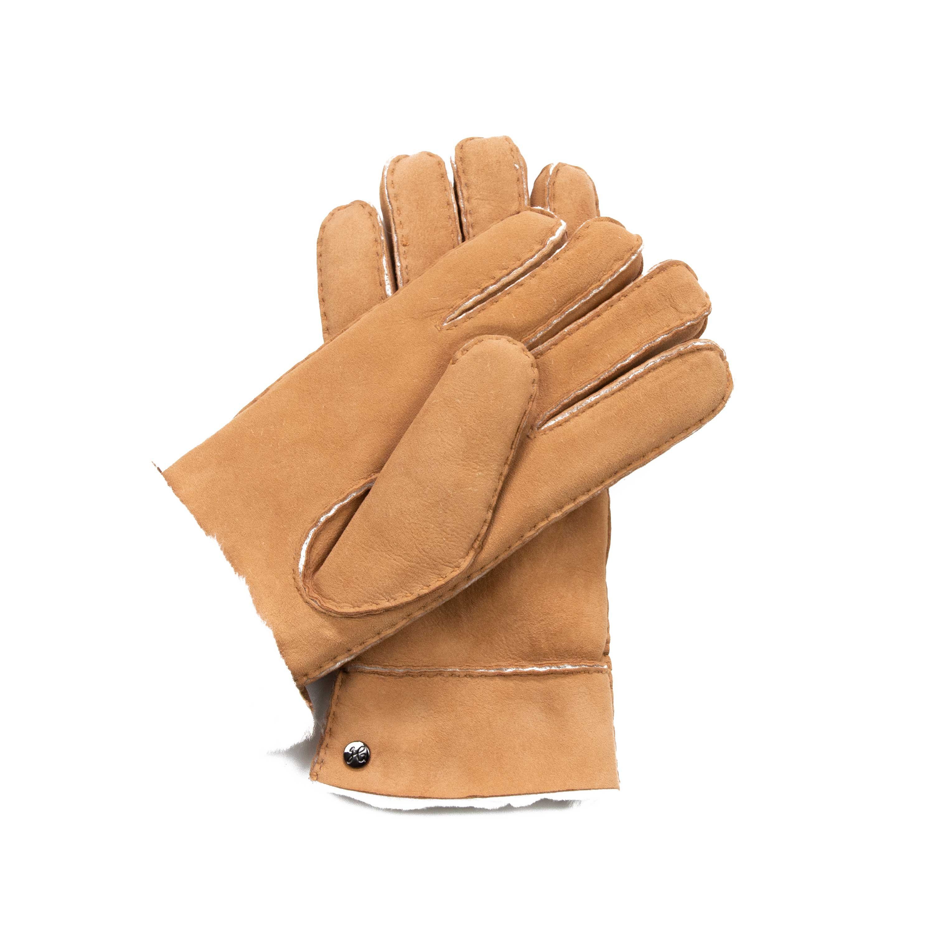 Hand Weikert Gewand aus spanischem Lederhandschuhe by - Natur ADAM Merino-Lammfell Lammfell-Handschuhe