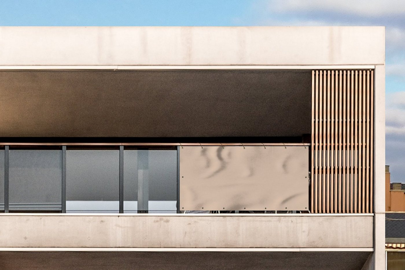 Thumbnail - MuchoWow Balkonsichtschutz Beige - Farben - Unifarben (1-St) Balkon Sichtschutz 90x200, Windschutz für Zaun PVC, 200x90 ...