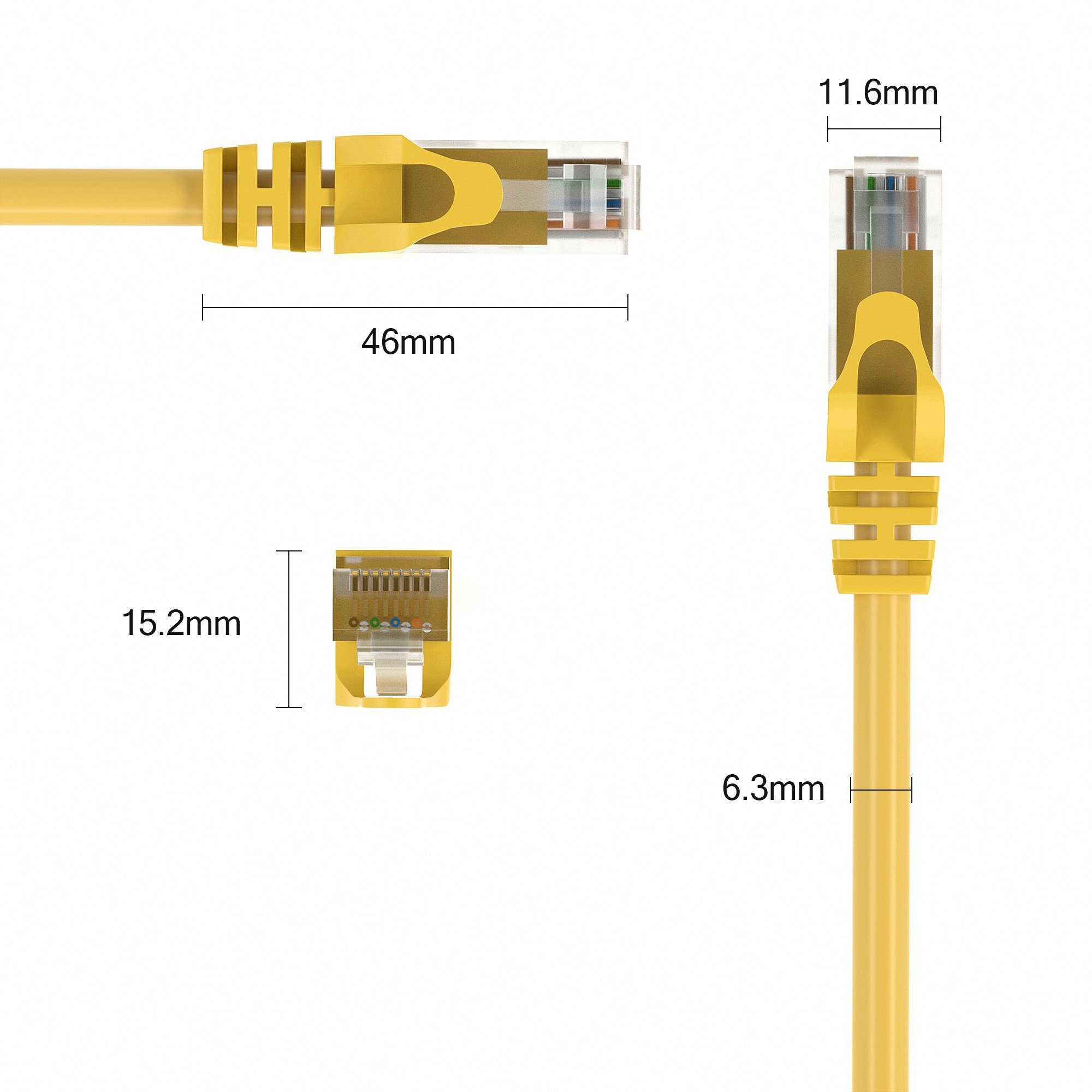 JAMEGA CAT 6 Patchkabel RJ45 Rohkabel LAN Kabel Ethernet Netzwerkkabel LAN-Kabel, CAT.6, RJ-45 Stecker (Ethernet) (200 cm)