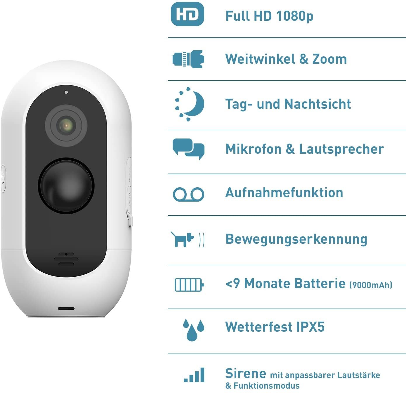 PetTec Überwachungskamera PetTec Cam Free (Indoor, Outdoor, wetterfest)