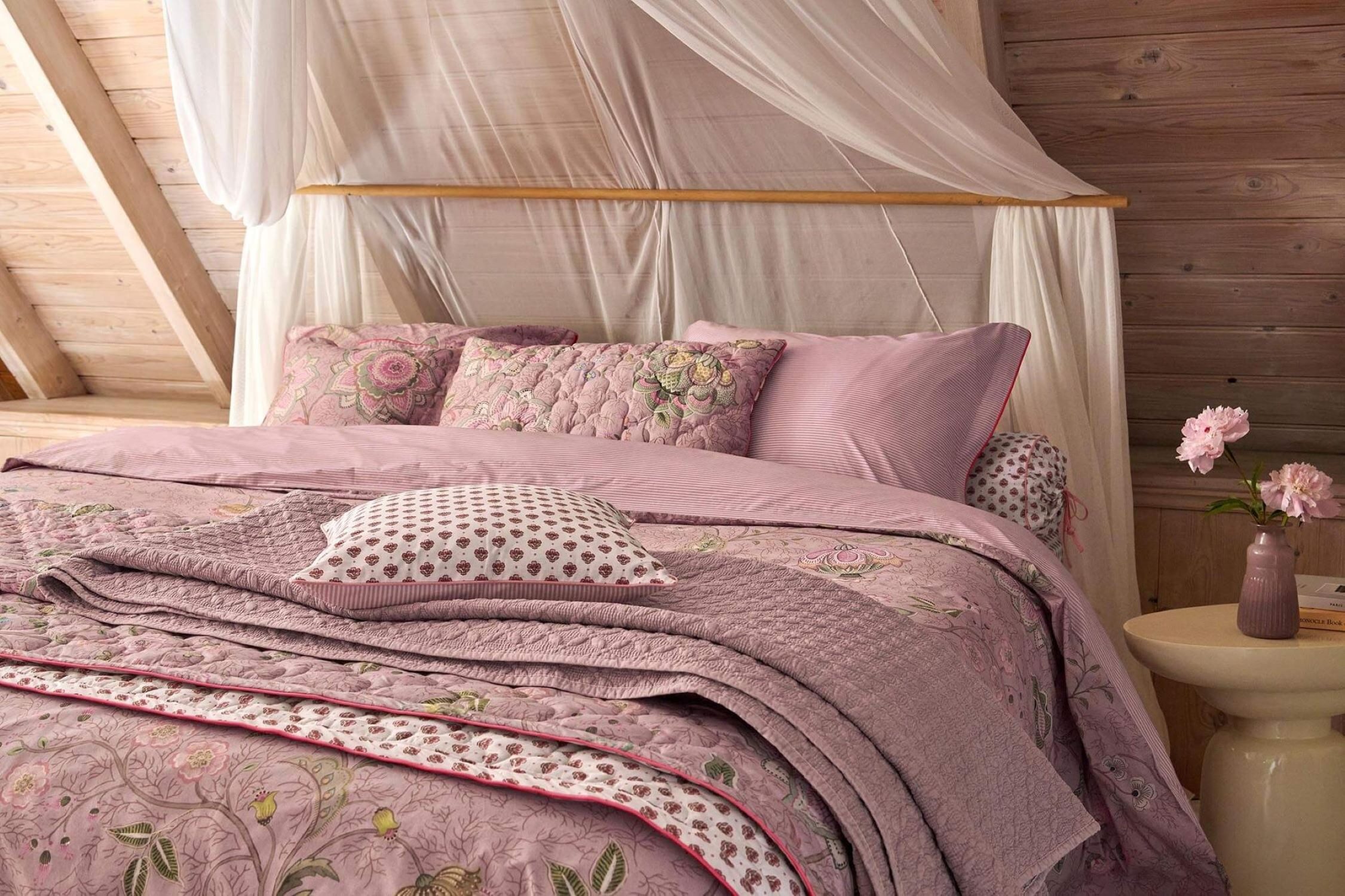 Wohndecke PIP Yuna Tagesdecke Bettüberwurf Zierdecke Steppdecke pink altrosa, PiP Studio, ein stilvolles Accessoire