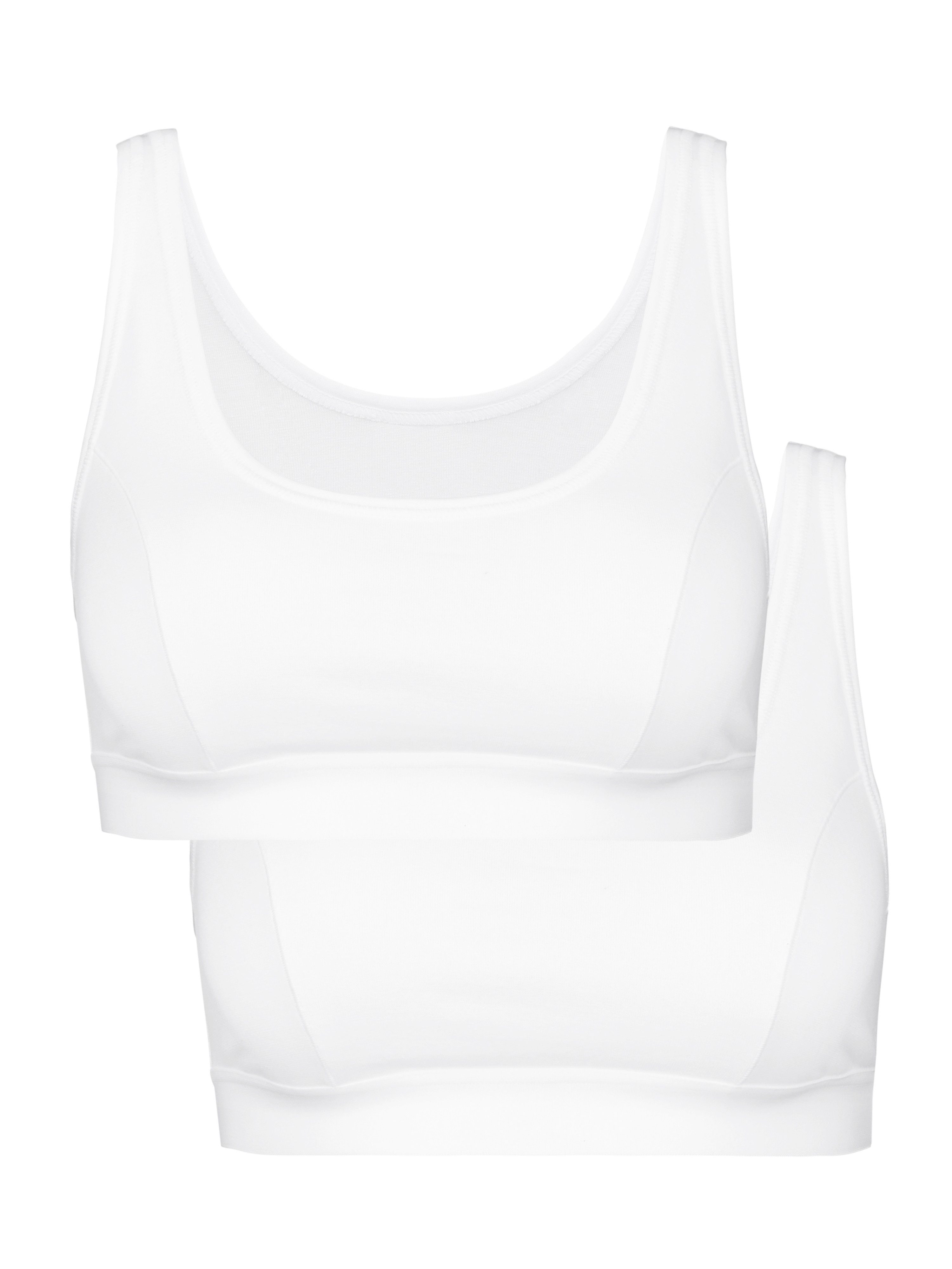 CALIDA Bustier Benefit Women (2er Pack) 2-lagiger Cup-Bereich, ohne Bügel, elastisch, Single Jersey