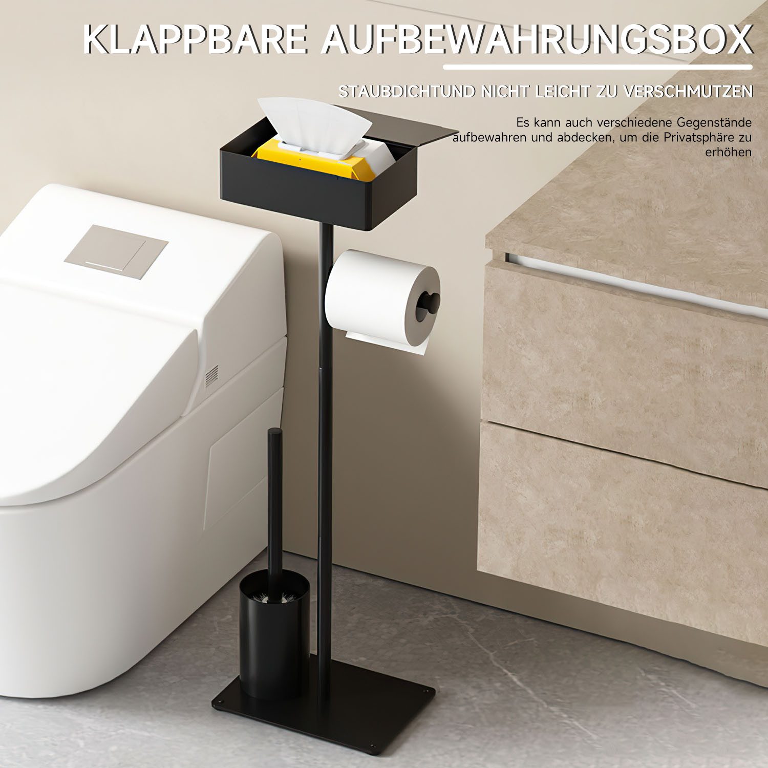 SURFOU Toilettenpapierhalter Stehend Klopapierhalter Klobürste mit günstig online kaufen