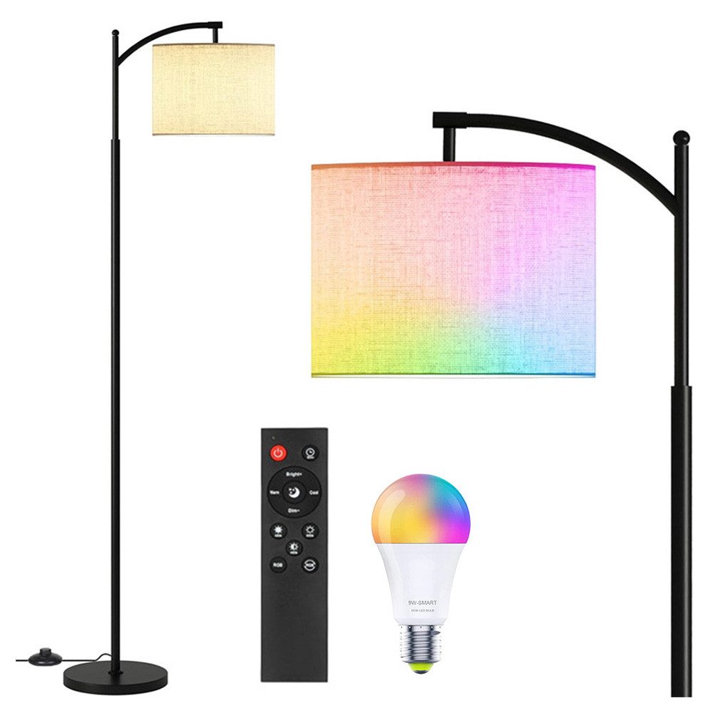 Stehlampe LED Stehleuchte Stehlampe Dimmbar RGB mit Fernbedienung App 3000-6000K