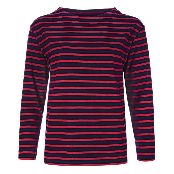 modAS Langarmshirt Damen Bretonisches Shirt mit U-Boot Ausschnitt - Ringelshirt aus Baumwolle