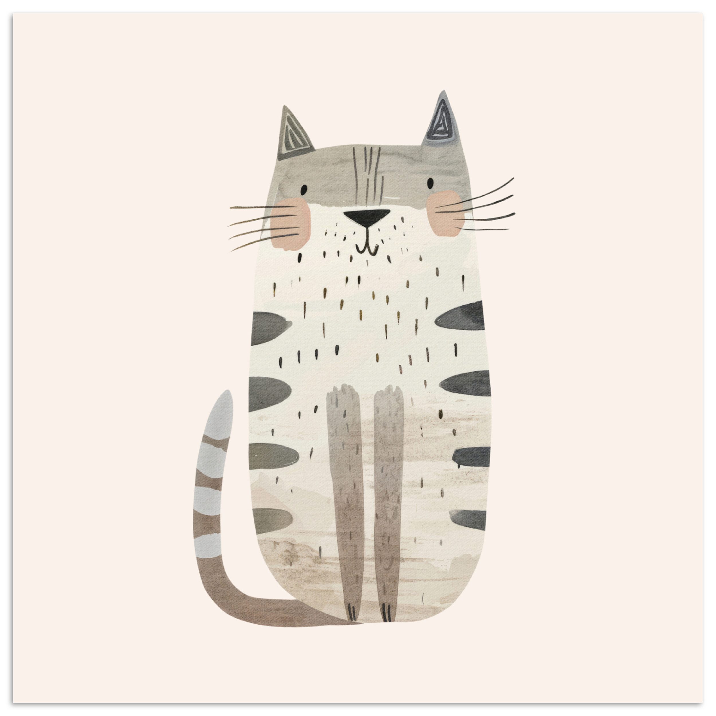 Poster Katze - Tiere - Beige