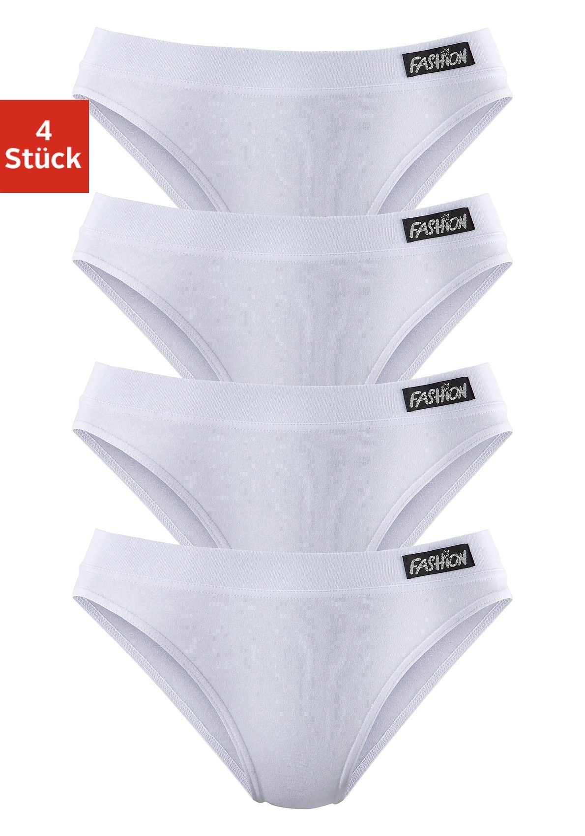 petite fleur Jazz-Pants Slips (4er-Pack) aus elastischer Baumwoll-Qualität