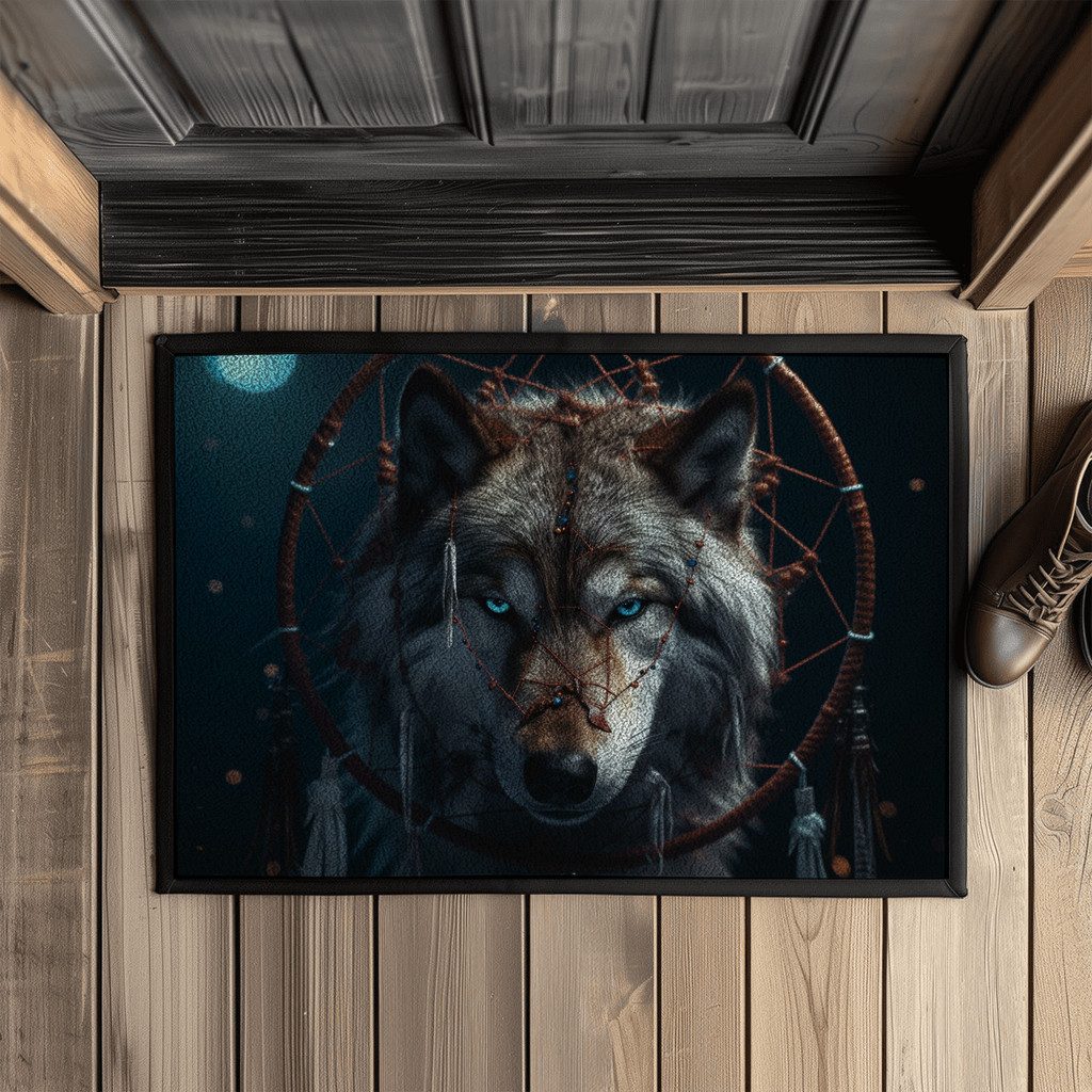 Alltagszauber Fußmatte WOLF MIT TRAUMFÄNGER - günstig online kaufen