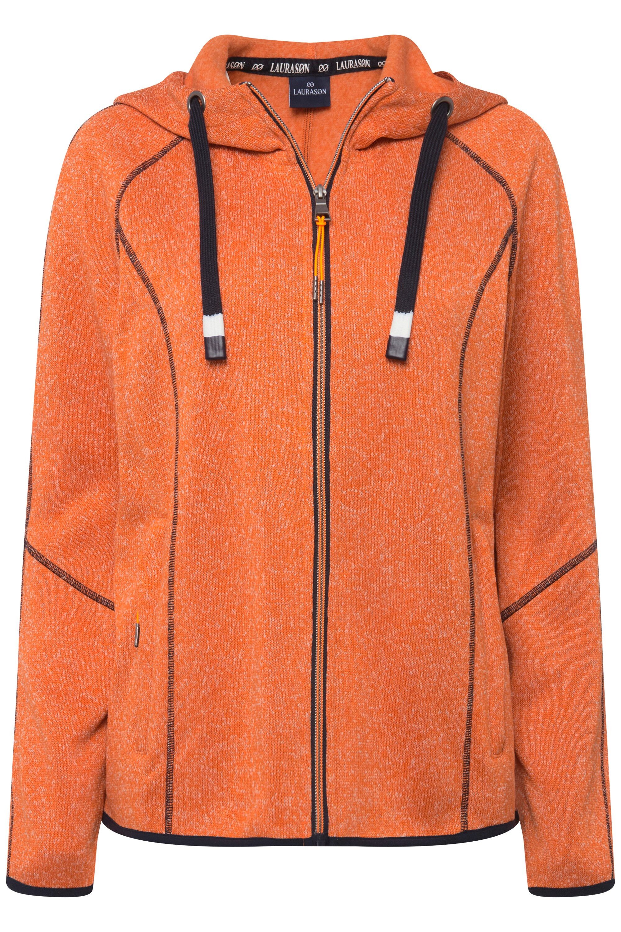 Laurasøn Sweatjacke Strickfleece-Jacke Kapuze Zipper Langarm günstig online kaufen