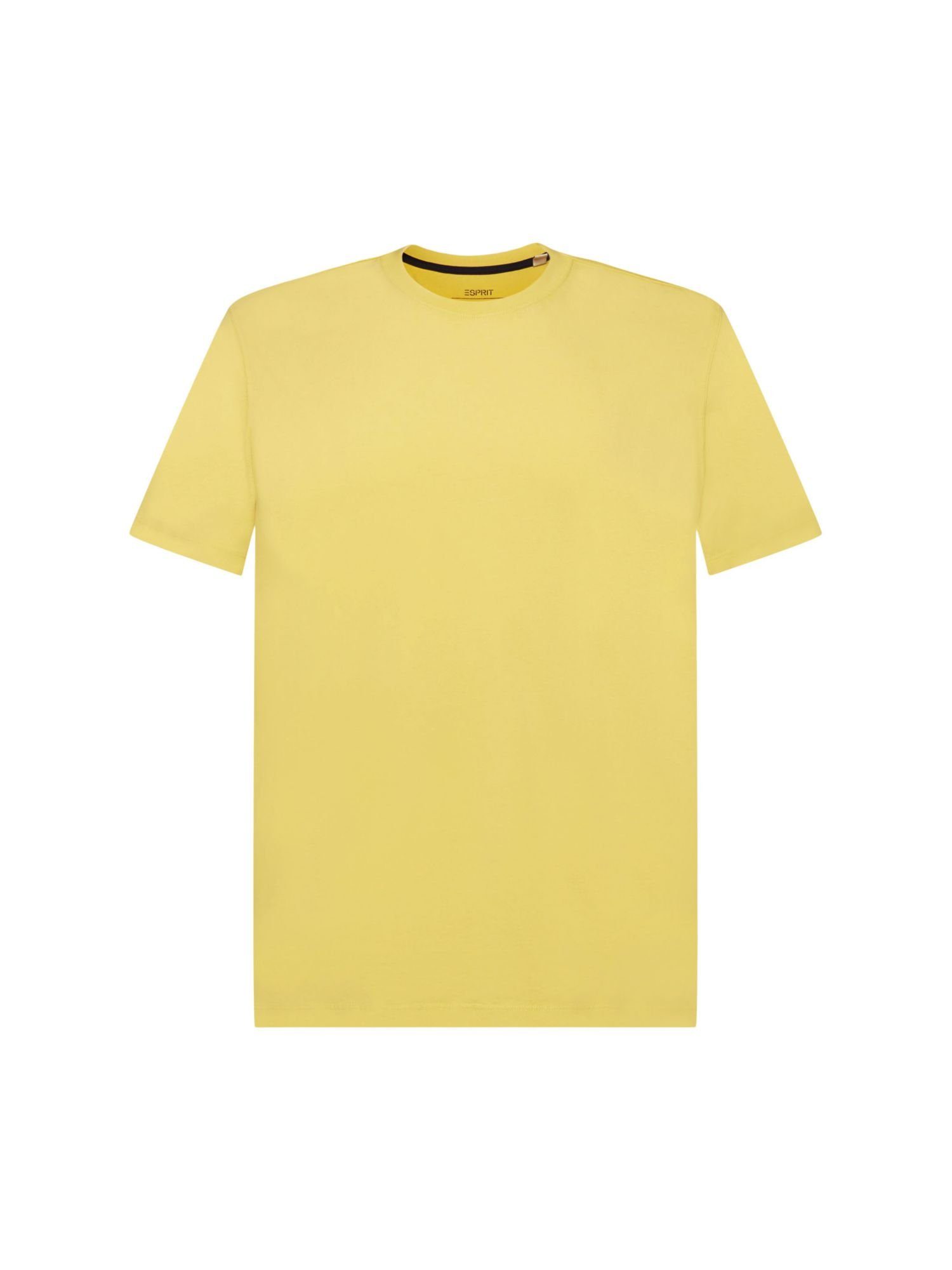 Esprit T-Shirt Jersey-T-Shirt, 100% Baumwolle DUSTY (1-tlg) YELLOW