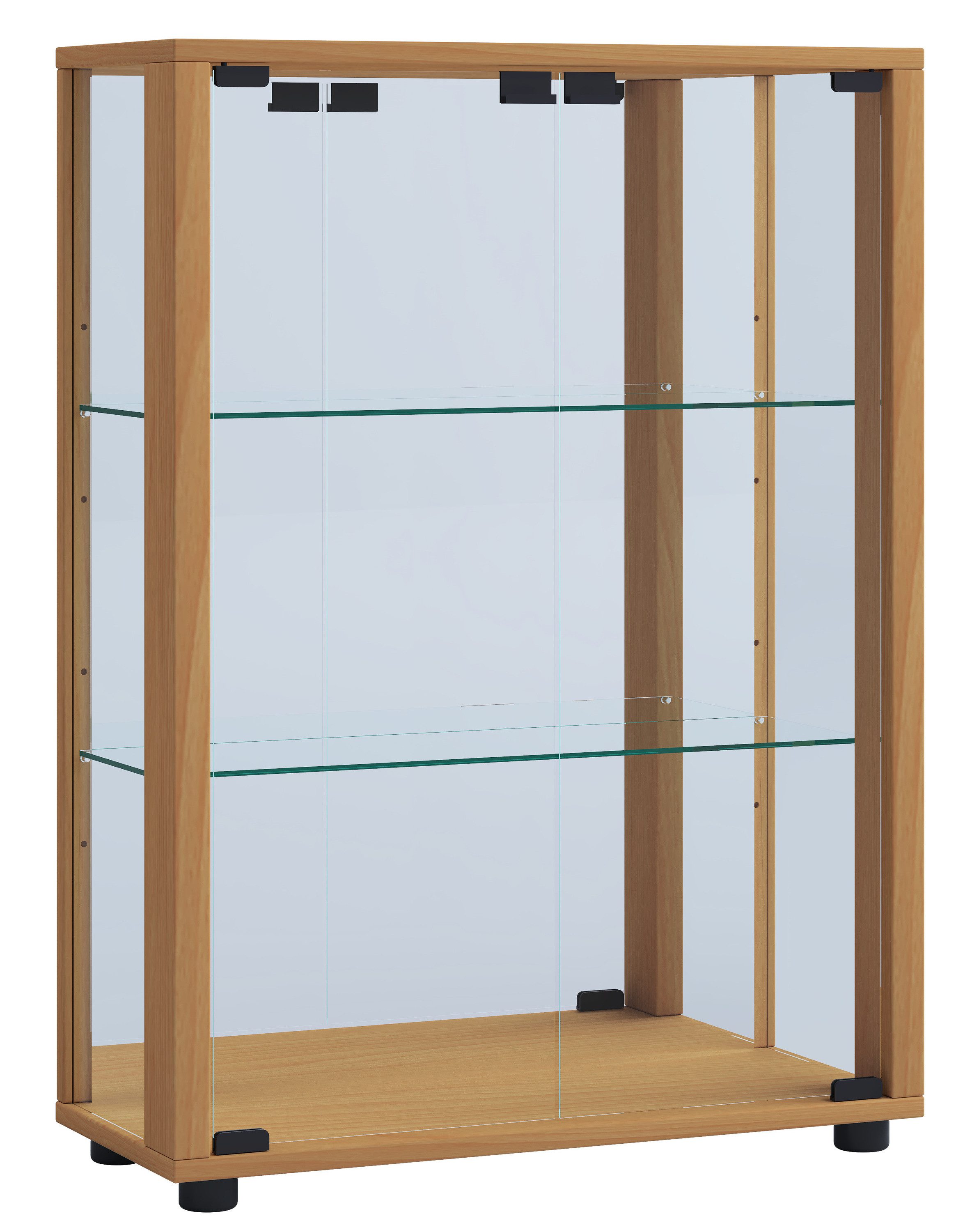 VCM Standvitrine Glas Stand Vitrine Sammelvitrine Sintalo Spiegel