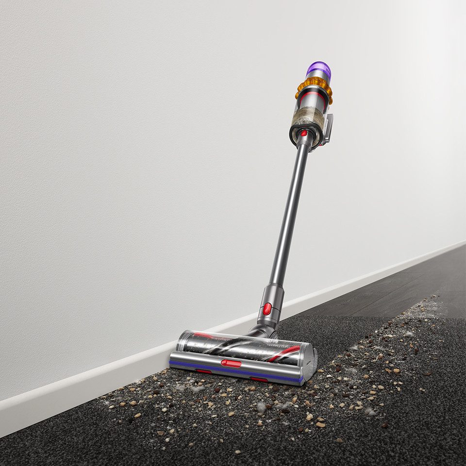 DYSON Akku-Hand-und Stielstaubsauger Dyson V15 Detect Absolute Nickel/Gelb, 660 W, 240 Airwatt Saugkraft, Stauberkennungssensor – Bild 3 von 5
