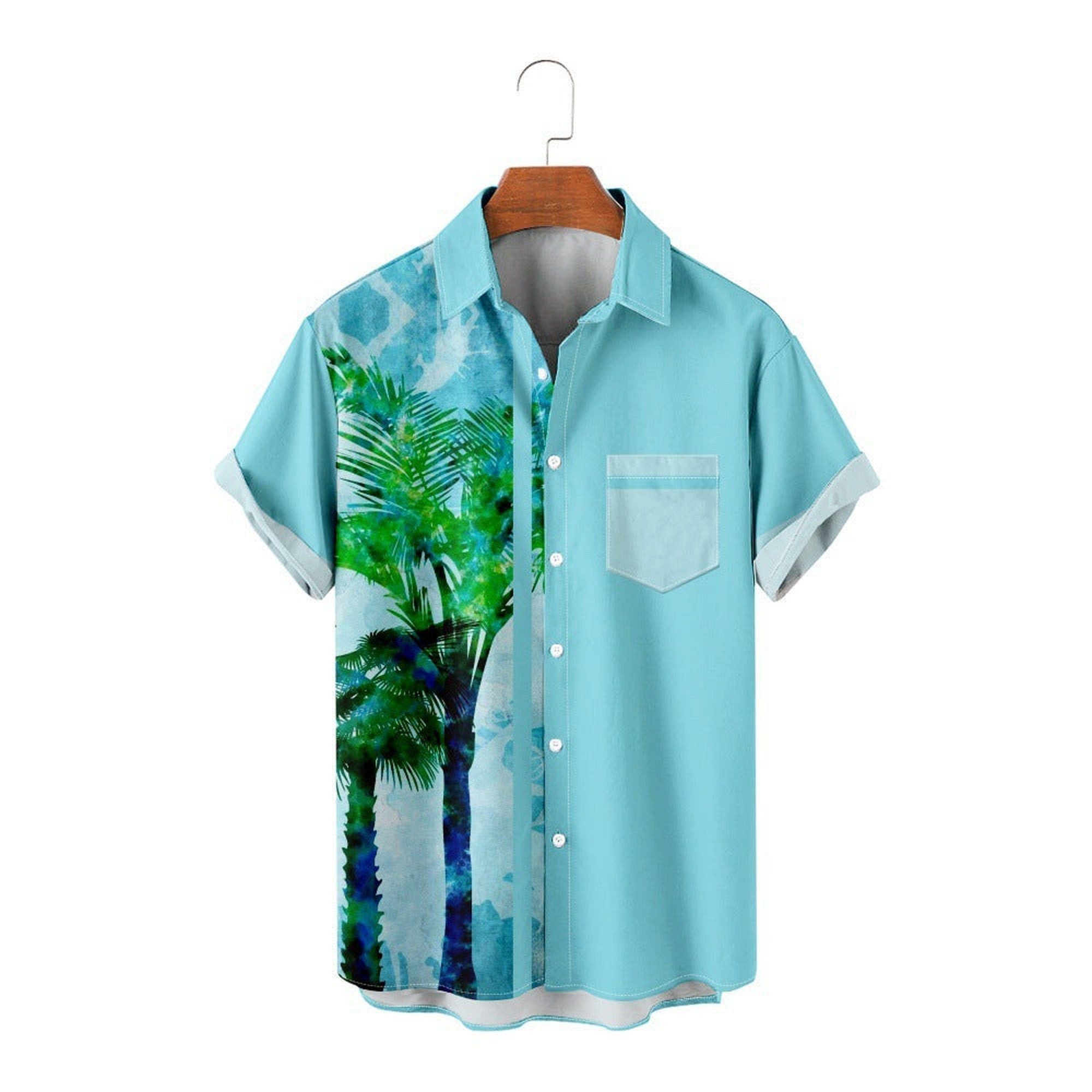AUKUU Hawaiihemd Herren Kurzarmhemd mit lockerem günstig online kaufen