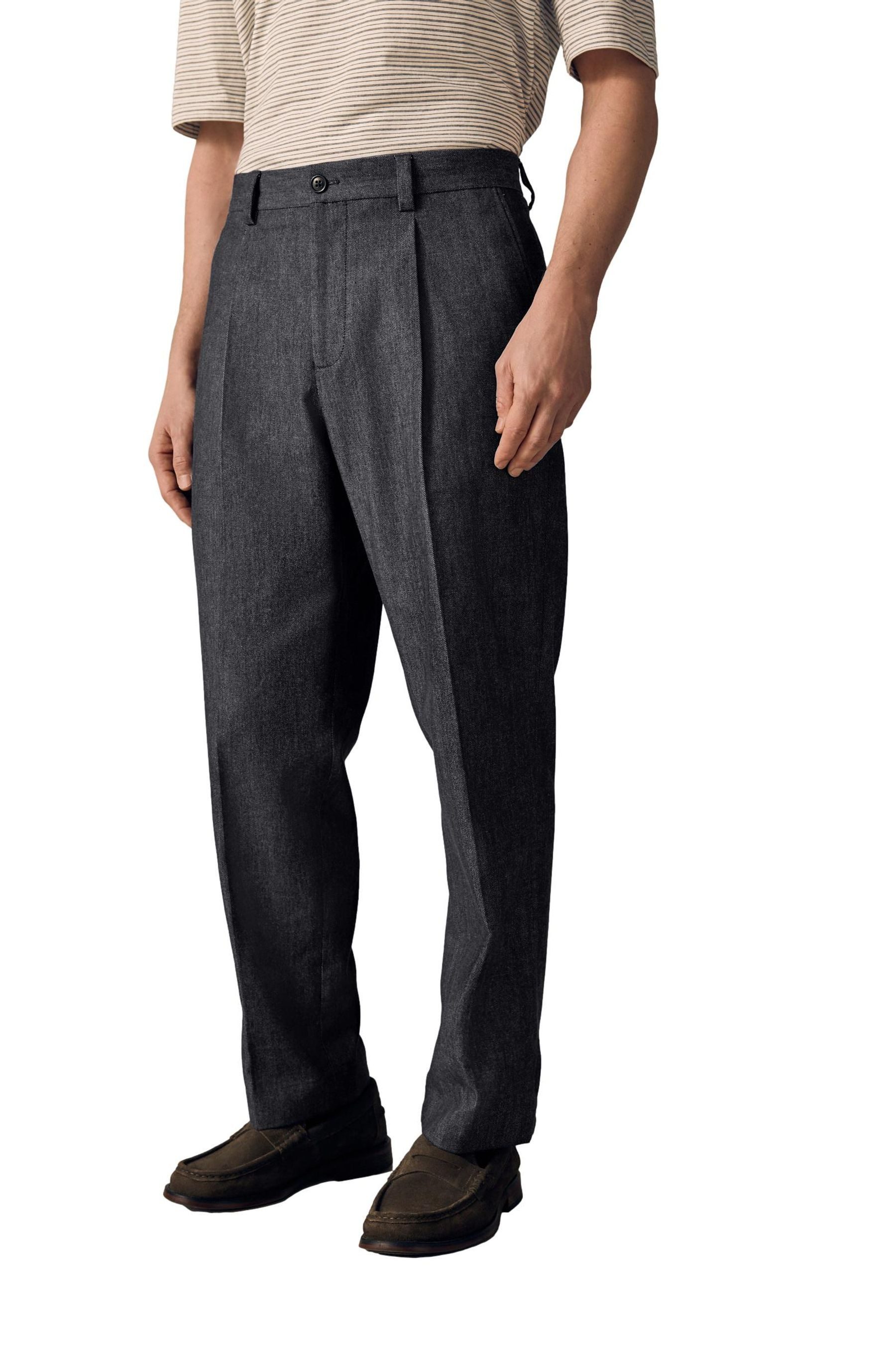 Next Anzughose Relaxed Fit Denim-Anzughose (1-tlg) günstig online kaufen