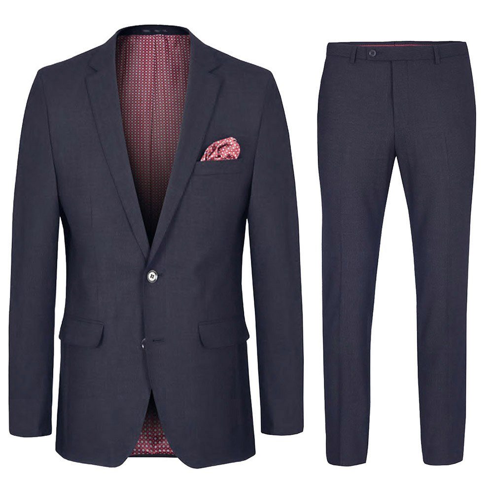 Paul Malone Anzug Herrenanzug modern slim fit Anzug für Männer - stretch  (Set, 2-tlg., Sakko mit Hose) blau dunkelblau HA23, Gr. 48