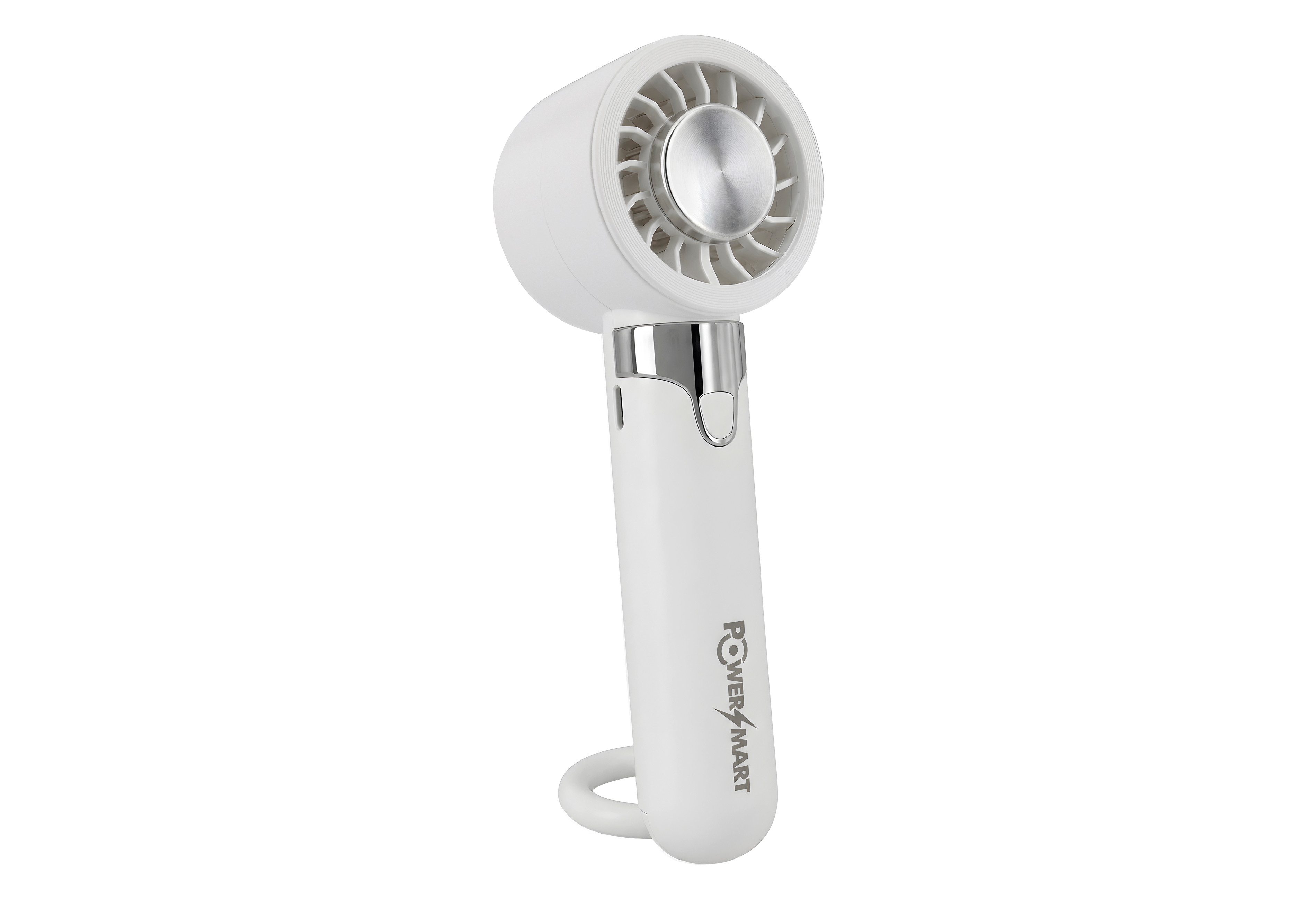 PowerSmart Handventilator Kühlfunktion, Karabinerhaken & Tischventilator, 2000mAh Akku