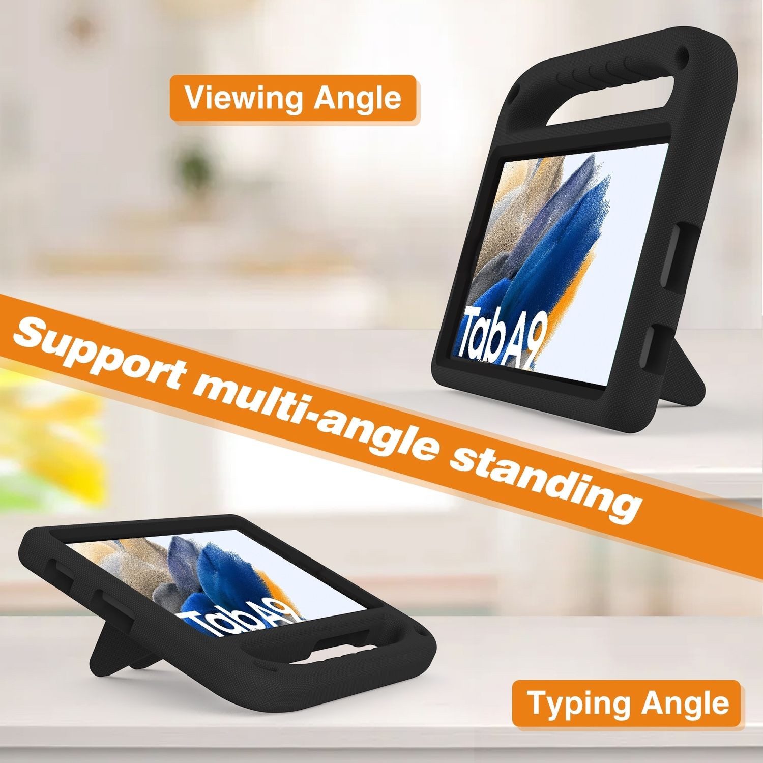 Wigento Tablet-Hülle Für Samsung Galaxy Tab A9 aufstellbare Shockproof Schutz Tasche