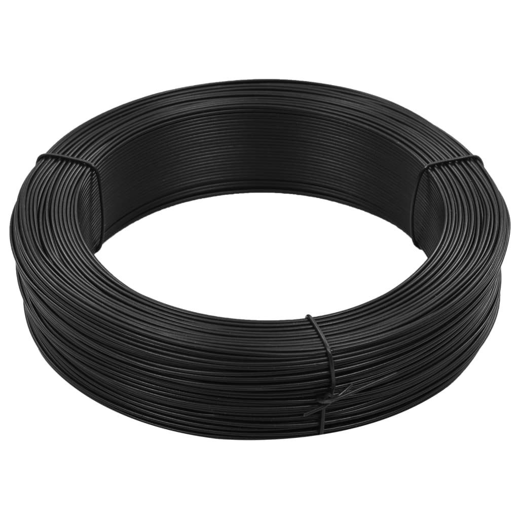 Draht Zaun-Bindedraht 250 m 1,6/2,5 mm Stahl Anthrazit
