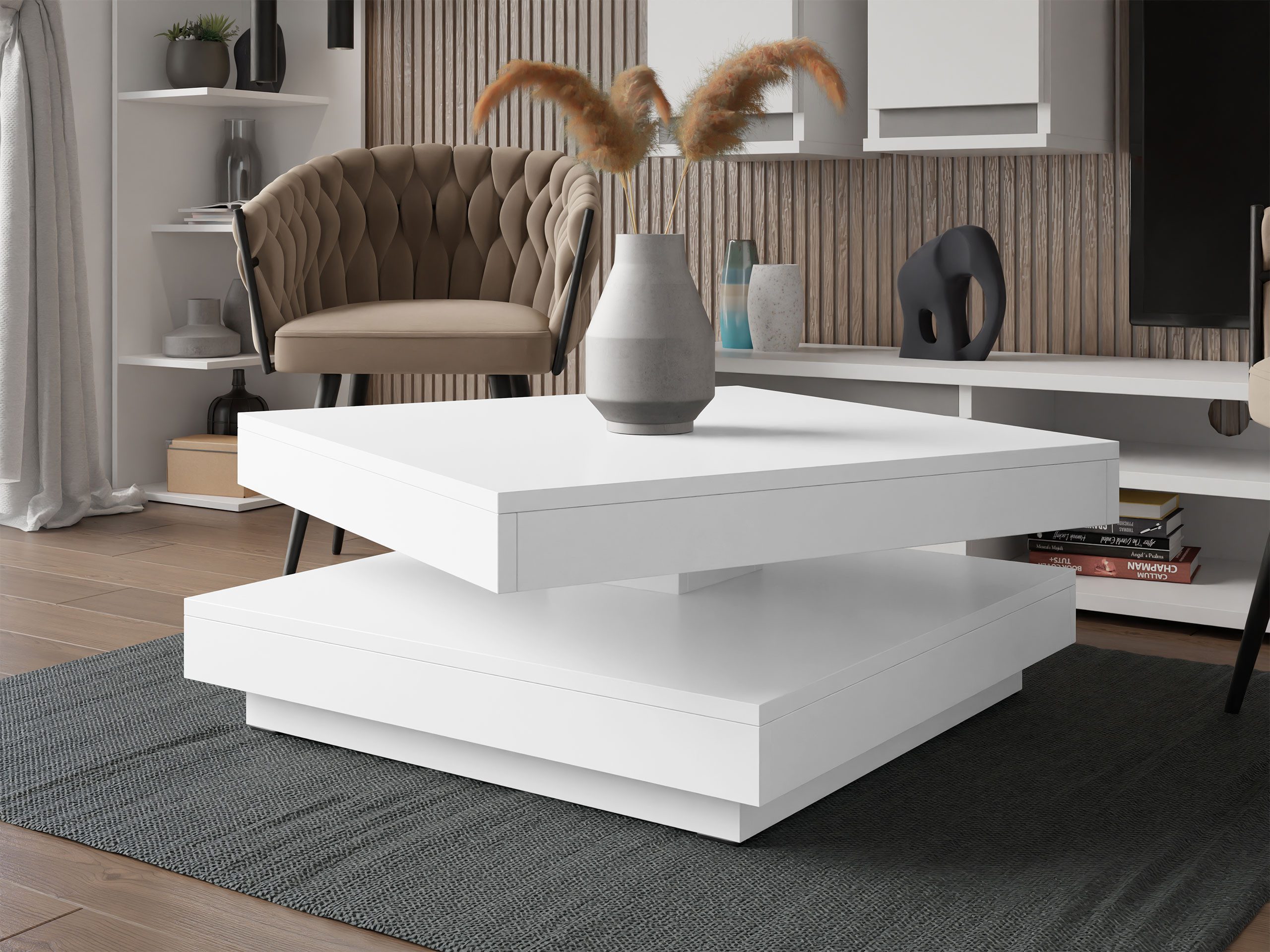 MIRJAN24 Couchtisch Nenani, Obere Tischplatte 360° frei drehbar günstig online kaufen