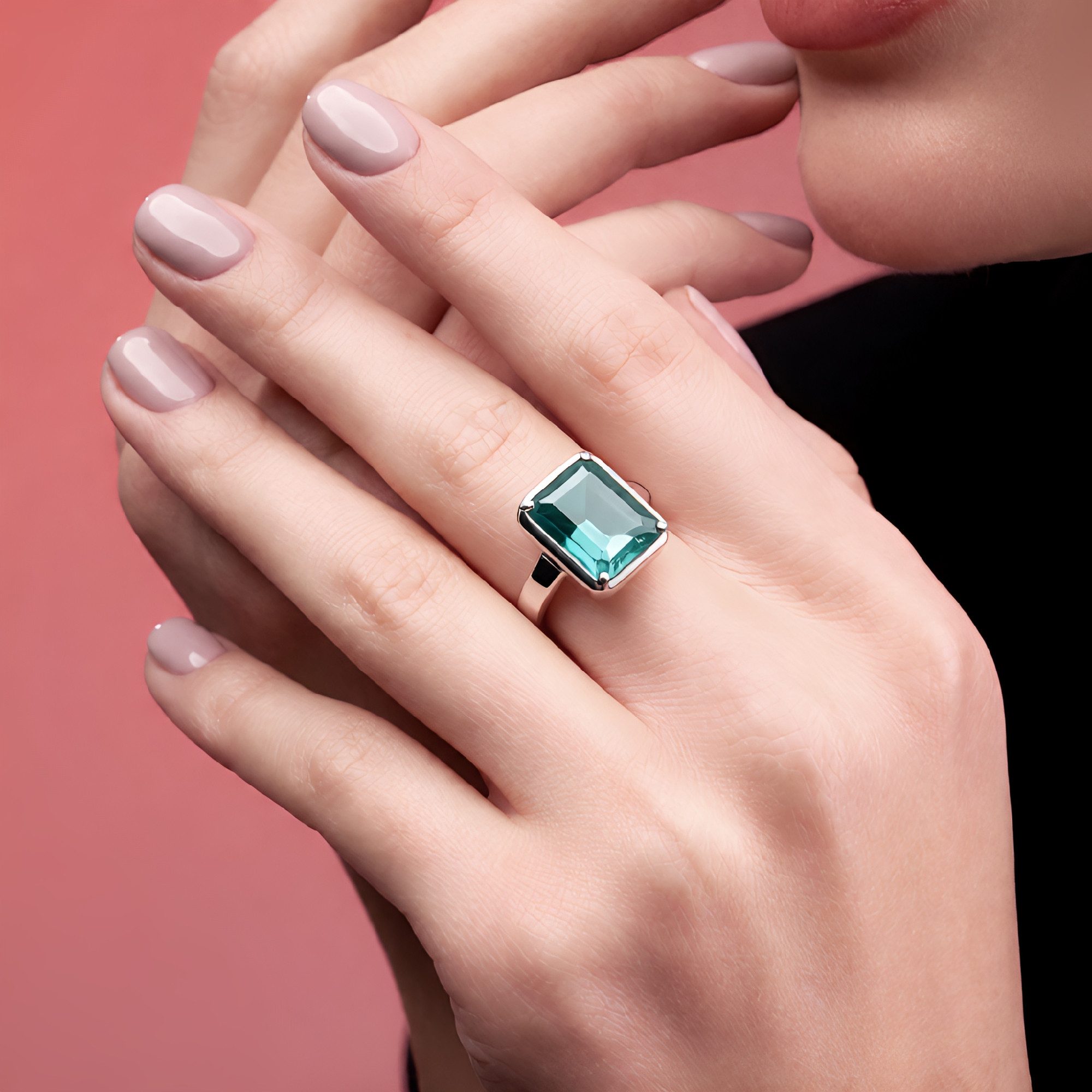 Cavill Solitärring Petrol Fluorit Plated Silber Ring, China 2,76ct (1-tlg) günstig online kaufen