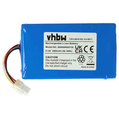 vhbw Ersatz für Samsung VCA-RBT71/XAA für Staubsauger-Akku Li-Ion 2600 mAh (21,6 V)