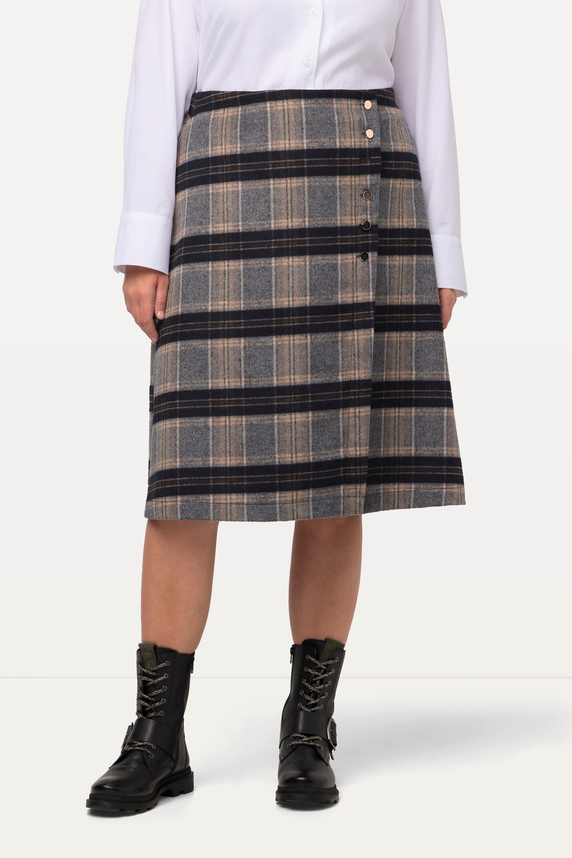 Ulla Popken Lederrock Landhaus Kilt Karo günstig online kaufen