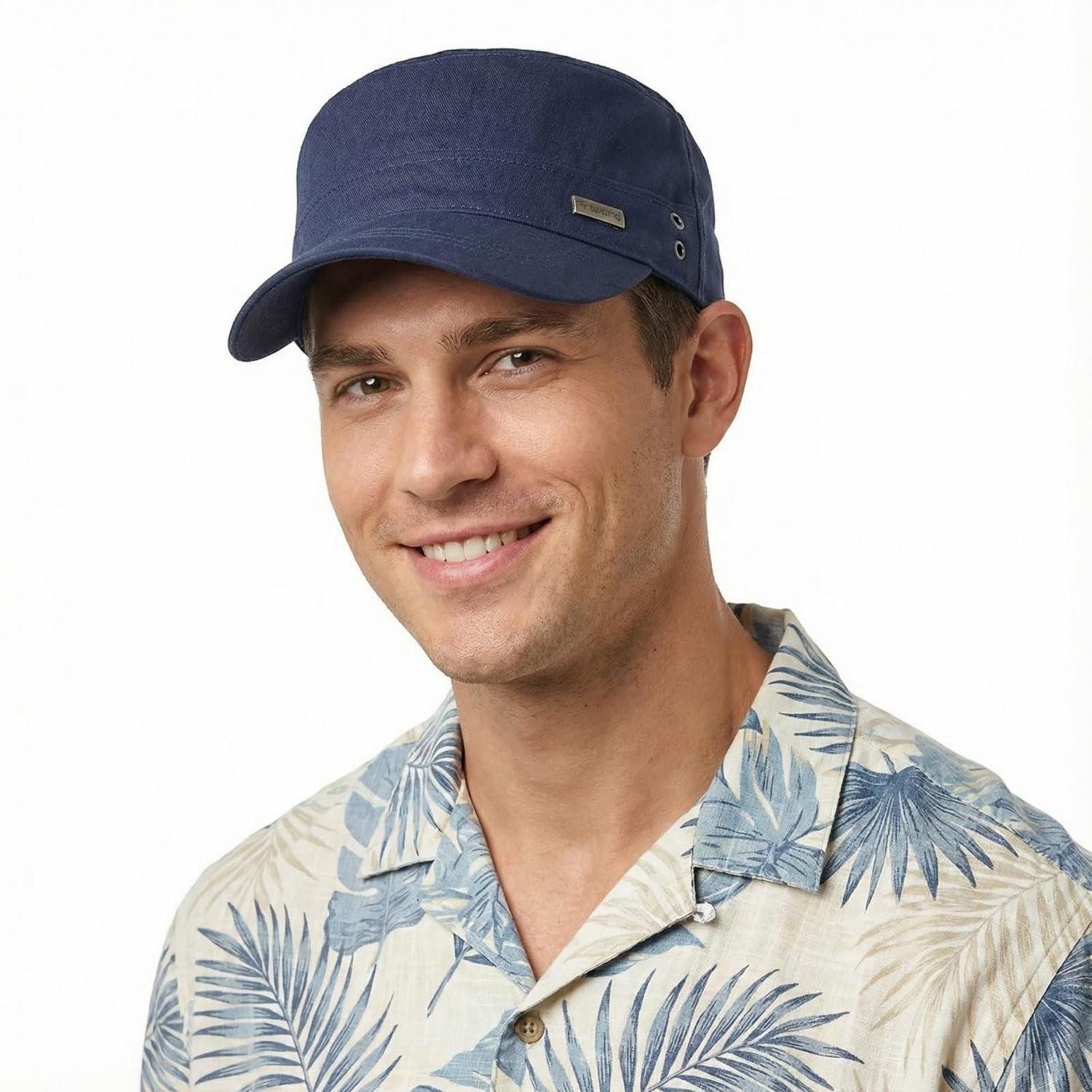 LuxusKollektion Army Cap Militärmütze Herren Cadet Army Verstellbar Baumwolle 56-60 Blau