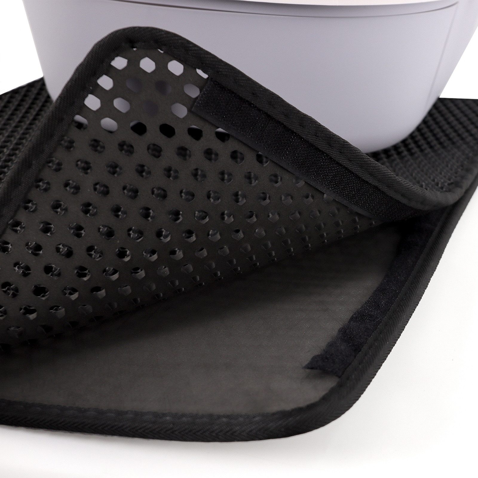 CALIYO Katzenecktoilette Katzenklo Matte, Katzenstreu Katzenklo Vorleger Unterleger Waben, 45x60 cm wasserdichte Doppelte Schichte Entwurf Bienenwabe Matte