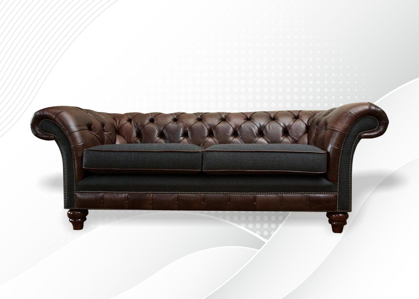 JVmoebel Chesterfield-Sofa, Chesterfield 3 Sitzer Sofa Design Sofa Couch 225 cm