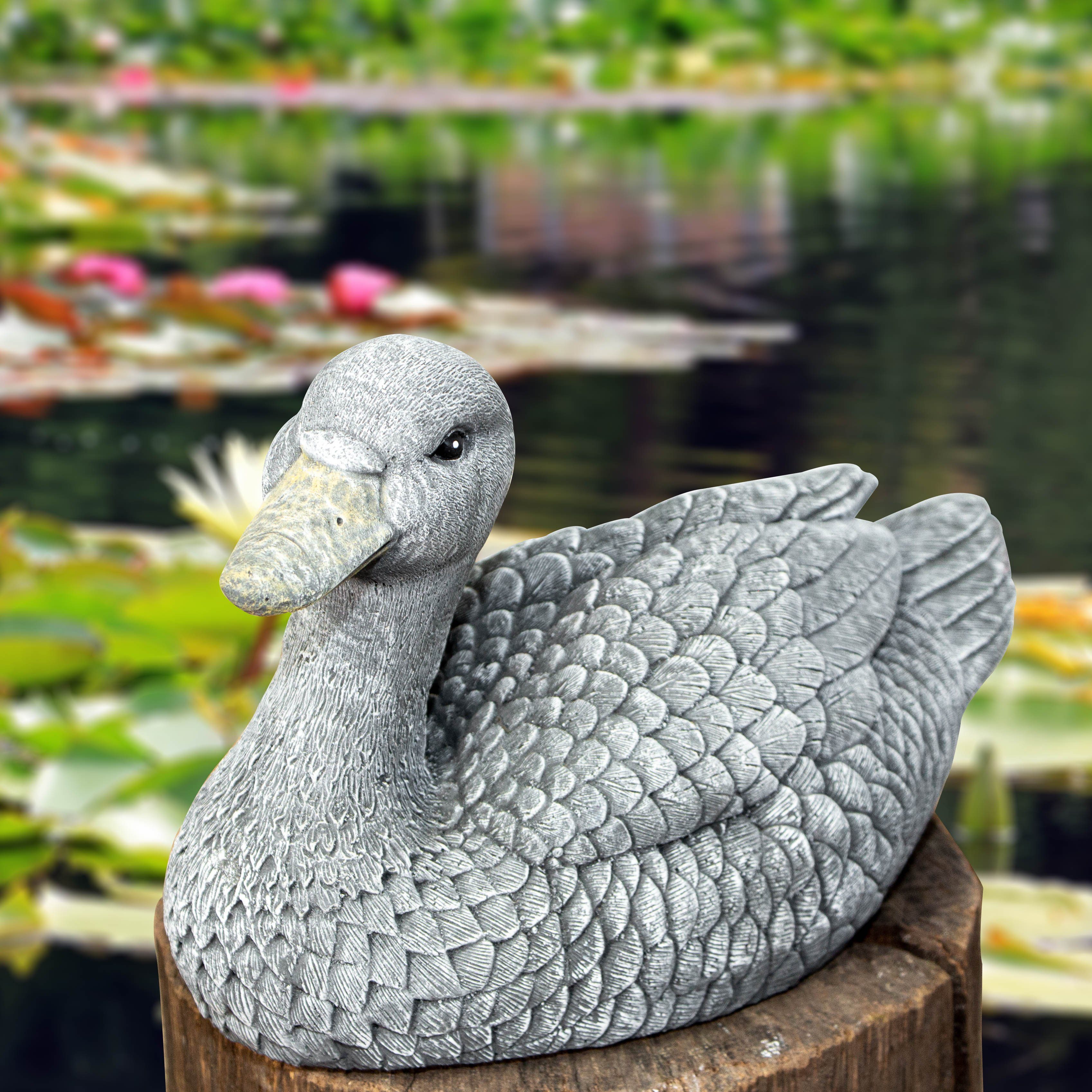 Itonash Teich-Ente Aus Harz – Schwimmende Dekoration Für Gartenteich, Pool & Aquarium (ca. 22 X 12 Cm)