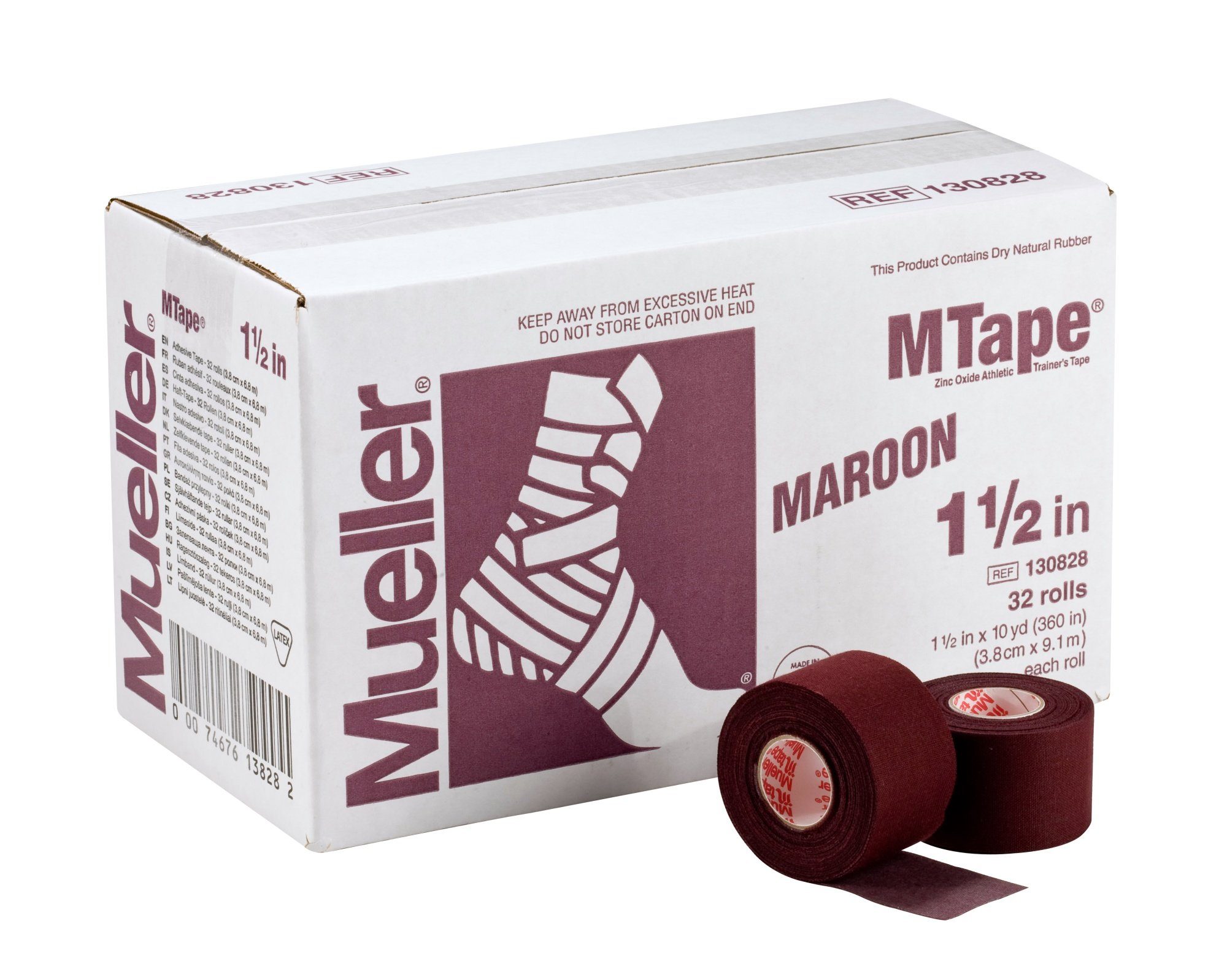 Mueller Sports Medicine Kinesiologie-Tape M-Tape 32-er Vorteilskarton 3,8cm x 9,1m, 12 Farben
