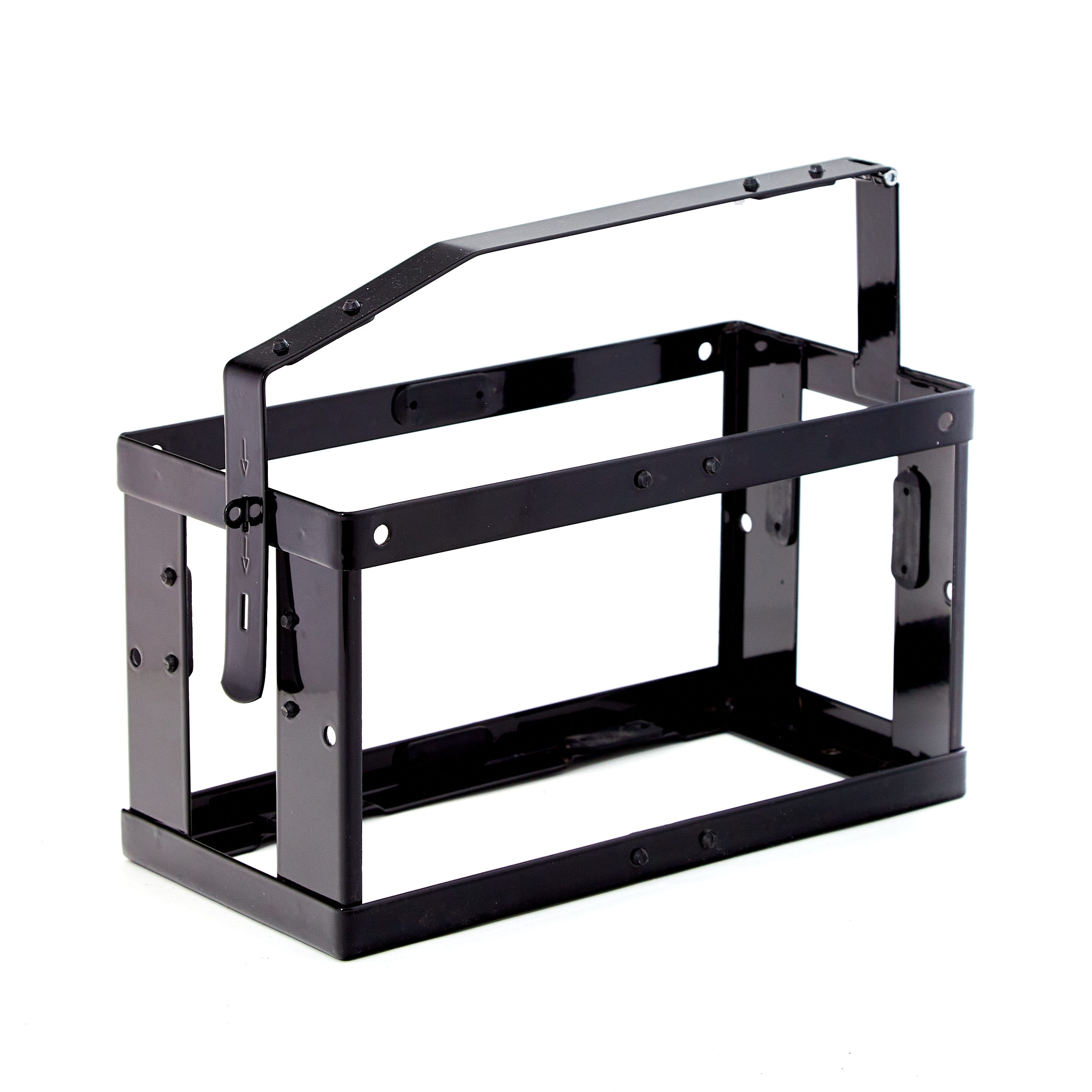 BW Benzinkanister Halterung für 10L / 20L Metall Kraftstoffkanister (für 10 Liter Metall Kanister, Made in Europe), abschließbar