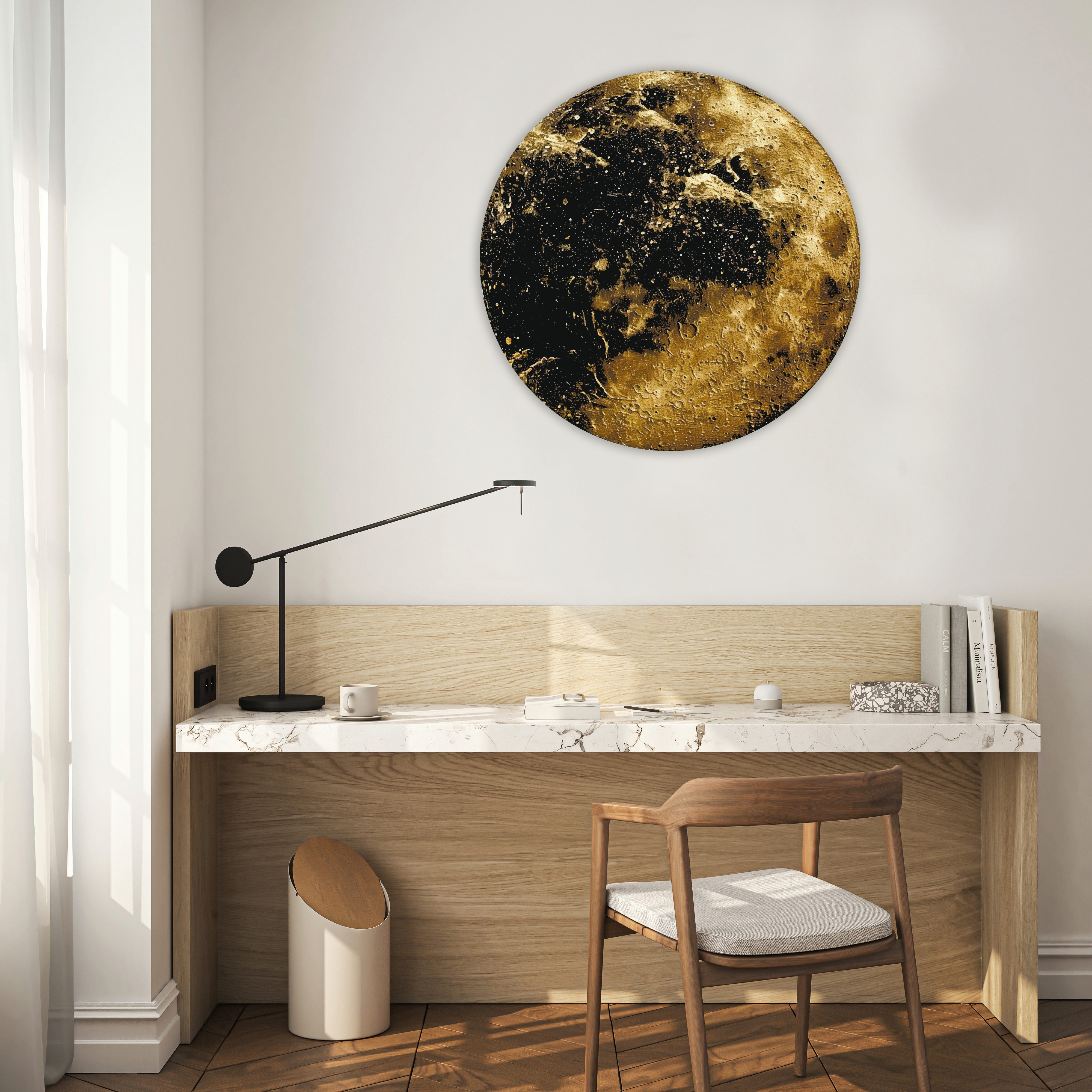 OTTO home Wandtattoo 3D Wandtattoo Mond schwarz selbstklebend (1 St), Mondbild schwarz