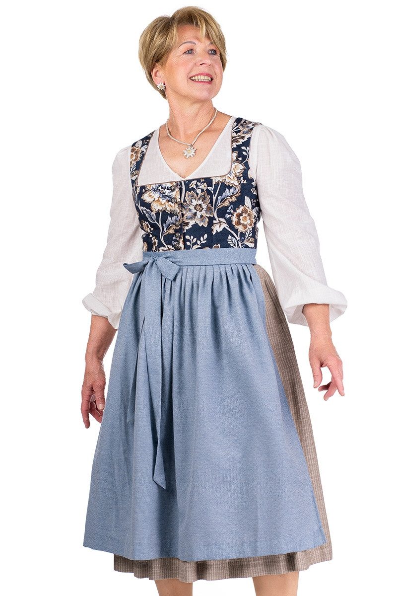Berwin & Wolff Dirndl Midi Dirndl 2tlg. - ODILIA - marine
