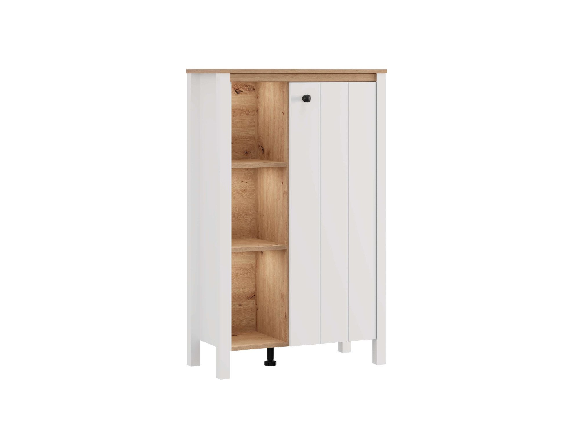 Home affaire Highboard BEDFORD, Hochkommode, Vitrine, Glasvitrine, Kombi-Highboard, MDF-Profil 2D ummantelt, Hotstamping