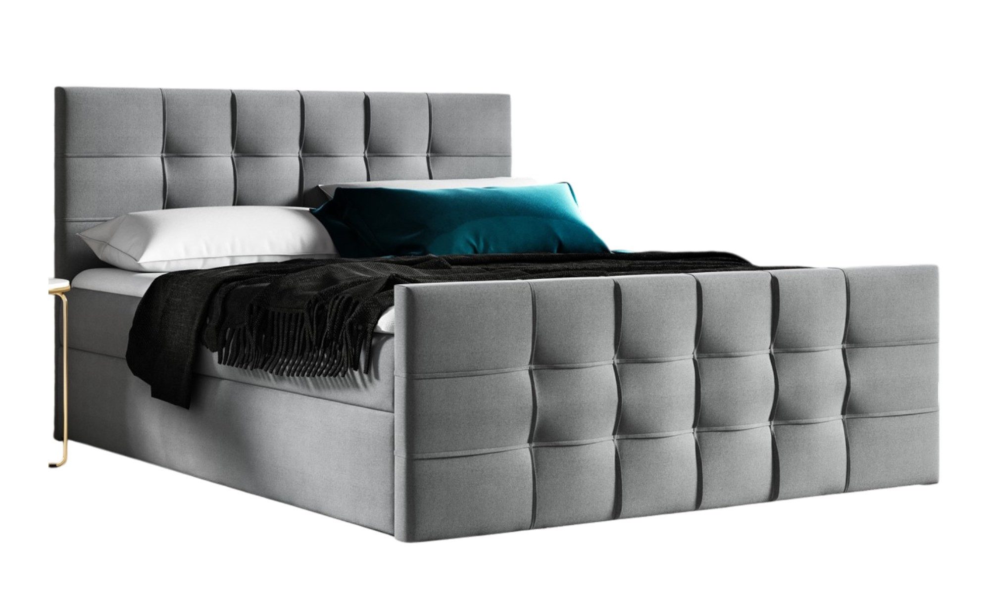Fun Möbel Boxbett Schlafzimmerbett OVIEDO LUX Überlänge (inkl. Bettkästen, inkl. Kaltschaumtopper), Überlänge (220cm)