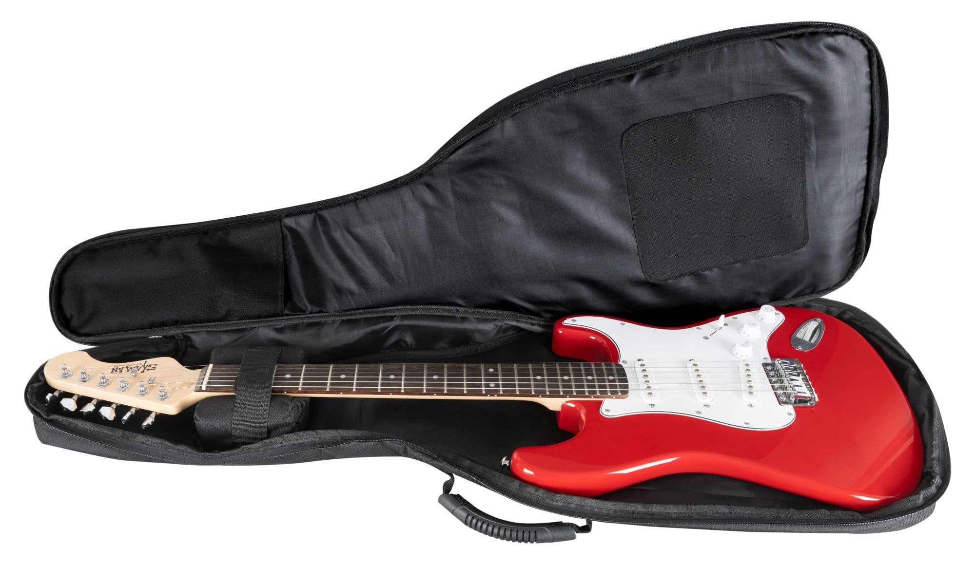 Noten/Zubehör), ergonomische, Ecobag E-Gitarrentasche (Gigbag für weicher Tragegriffe verstärkte Polsterung, 2 Gitarrentasche Fronttaschen mit 2 inkl. McGrey