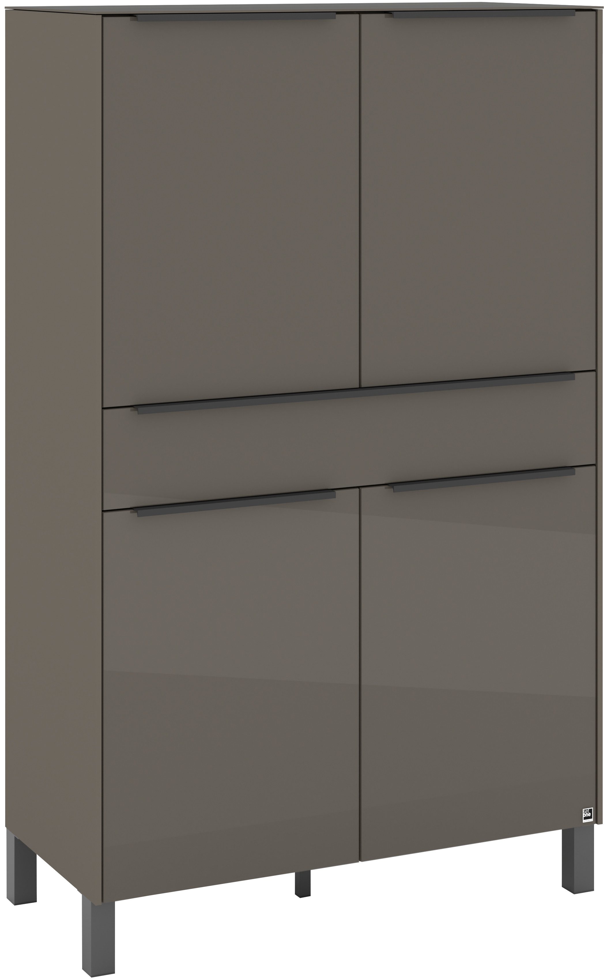 set one by Musterring Highboard Reno (1 St), Mit Vierkantfuß in diversen Farben, 152 cm Höhe & Farbauswahl
