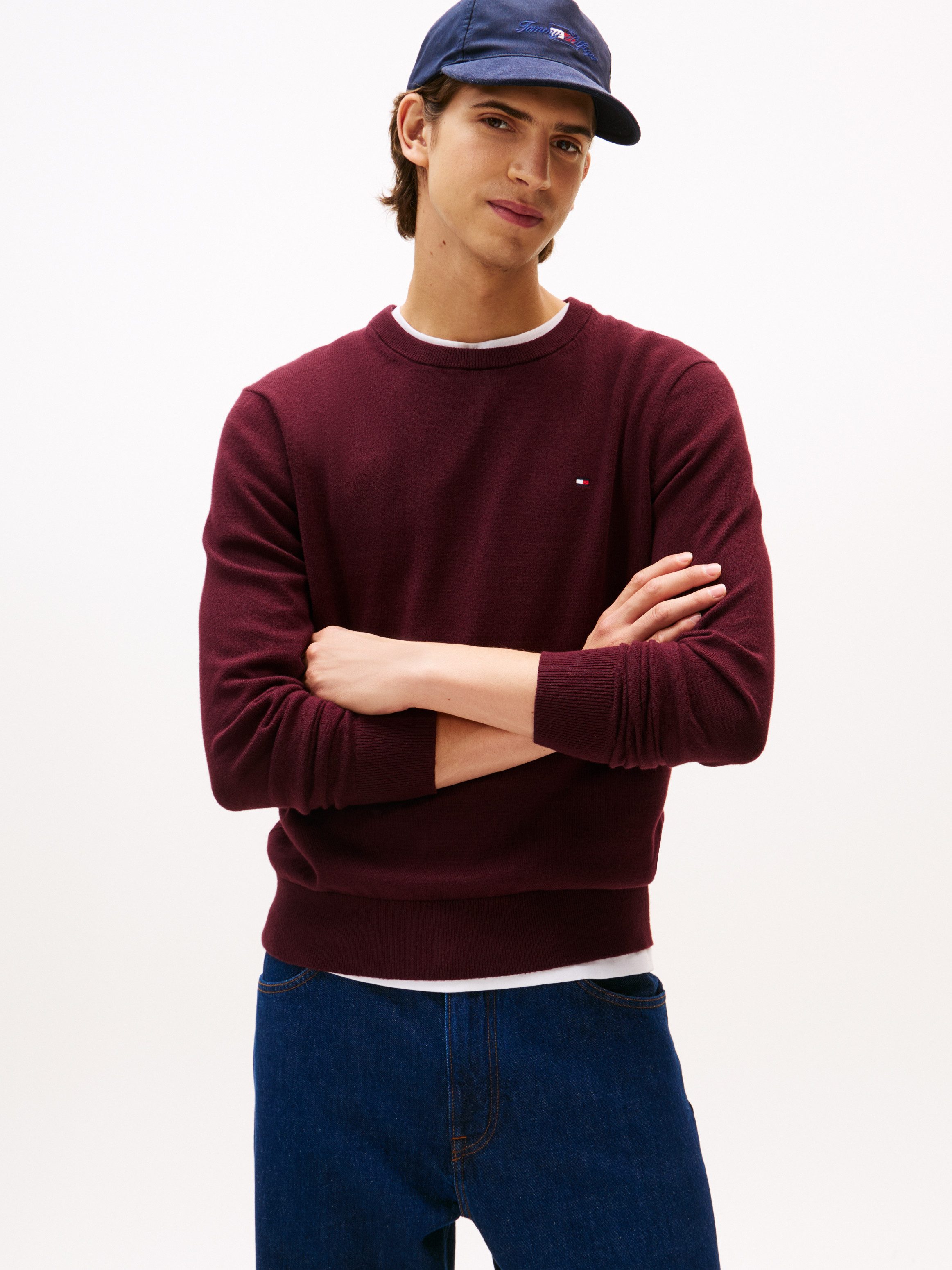 Tommy Hilfiger Rundhalspullover PIMA ORG CTN günstig online kaufen