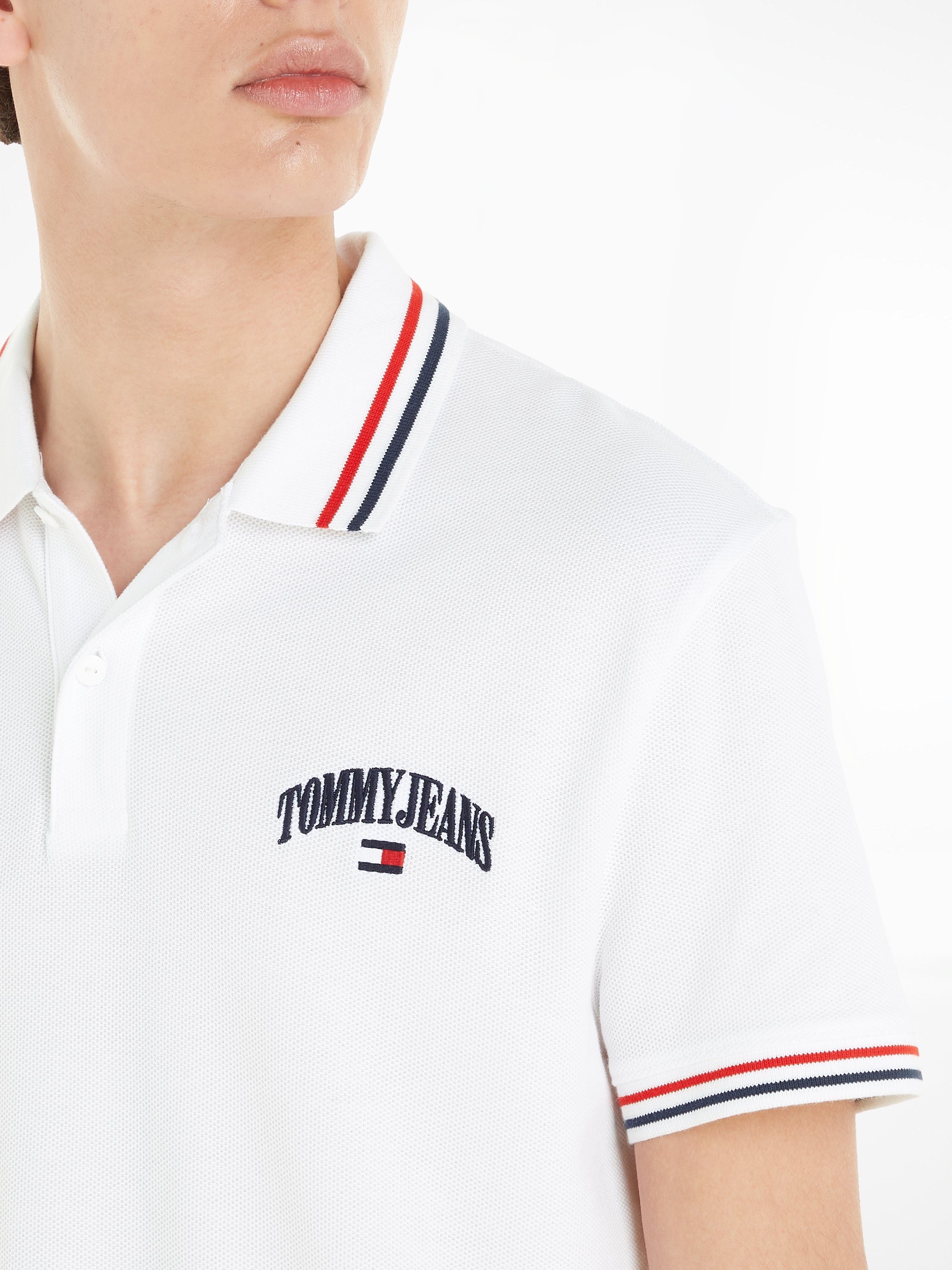 White CLSC Jeans TJM GRAPHIC POLO Poloshirt TIPPED Tommy