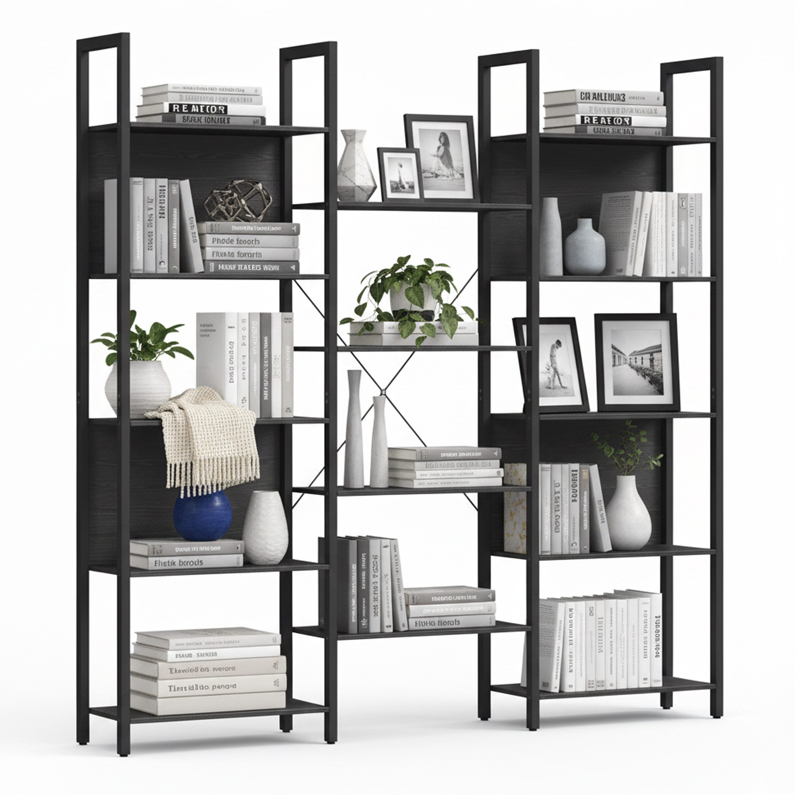 relaxdays Standregal Industrial Bücherregal 14 Ablagen, günstig online kaufen