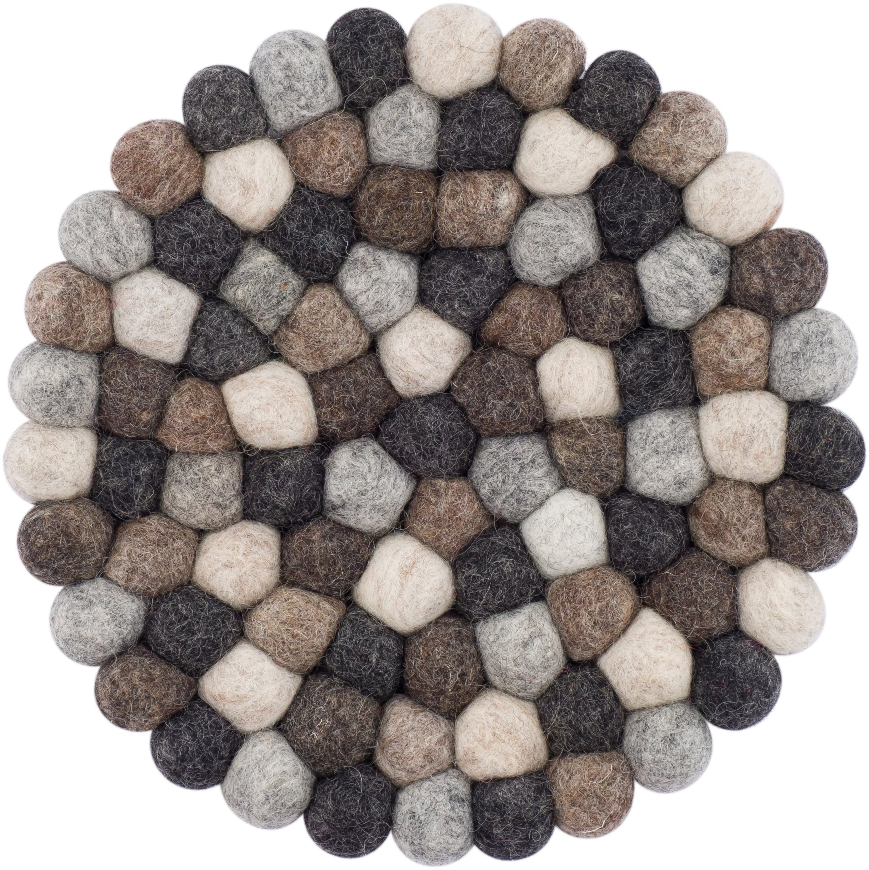 myfelt Topfuntersetzer Néla – Ø 20 cm, Zubehör für Töpfe, Pfannen und Auflaufformen, 1-tlg., 100 % reine Schurwolle, handgefertigt, hitzebeständig bis 330 °C