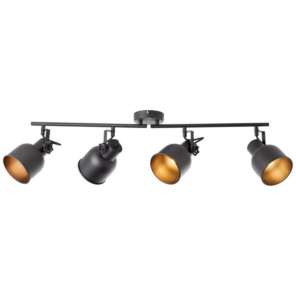 Brilliant Deckenleuchte Rolet, Lampe, Rolet Spotrohr 4flg sand schwarz,  Metall, 4x D45, E14, 18W,Trop